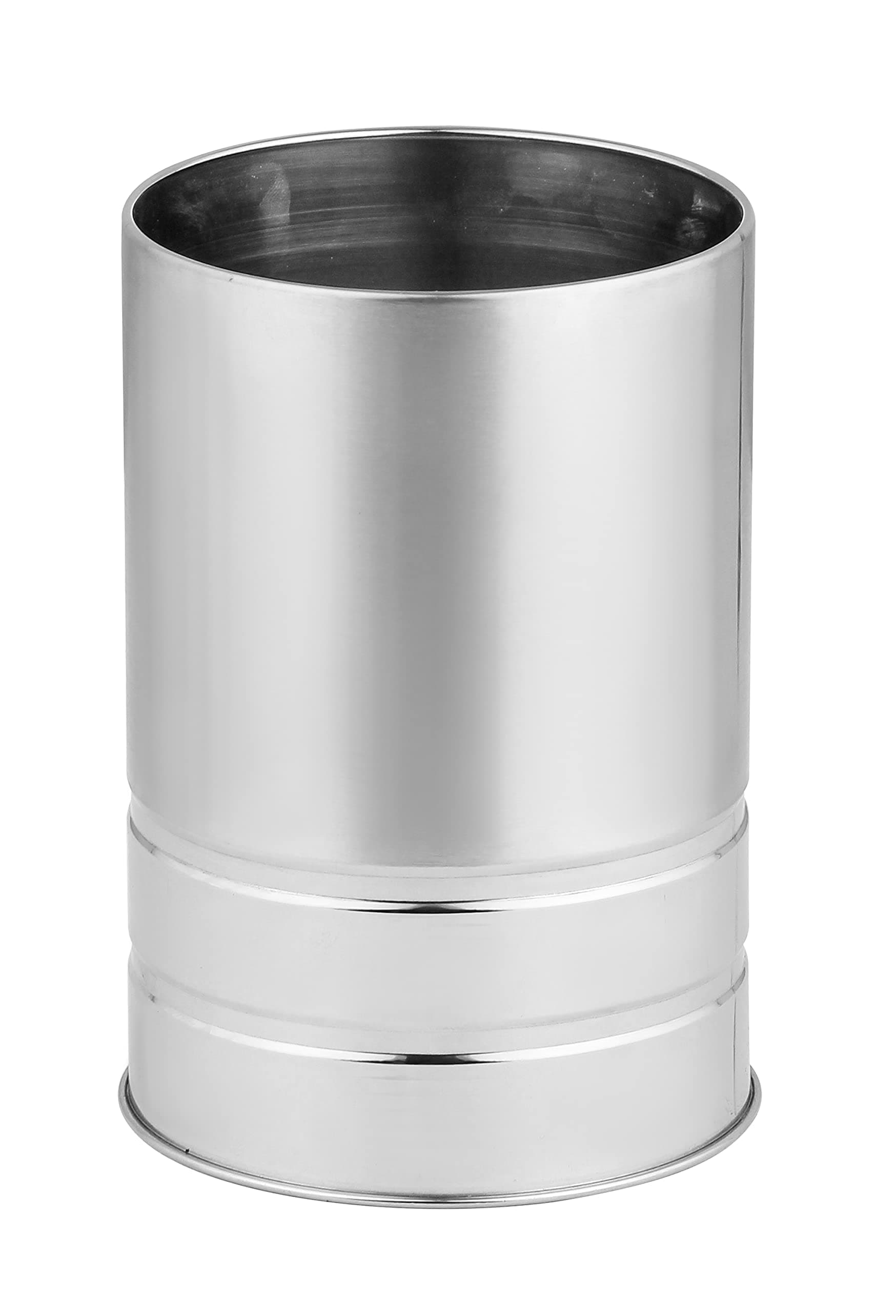 C (DEVICE) Stainless Steel Self Draining Tableware Storage Box Spoon Stand, Table Organizer With 2 Sections Spoon, Cutlery Holder/Organizer Stand For Kitchen, Dining (Desgin 3Utensils, Silver)