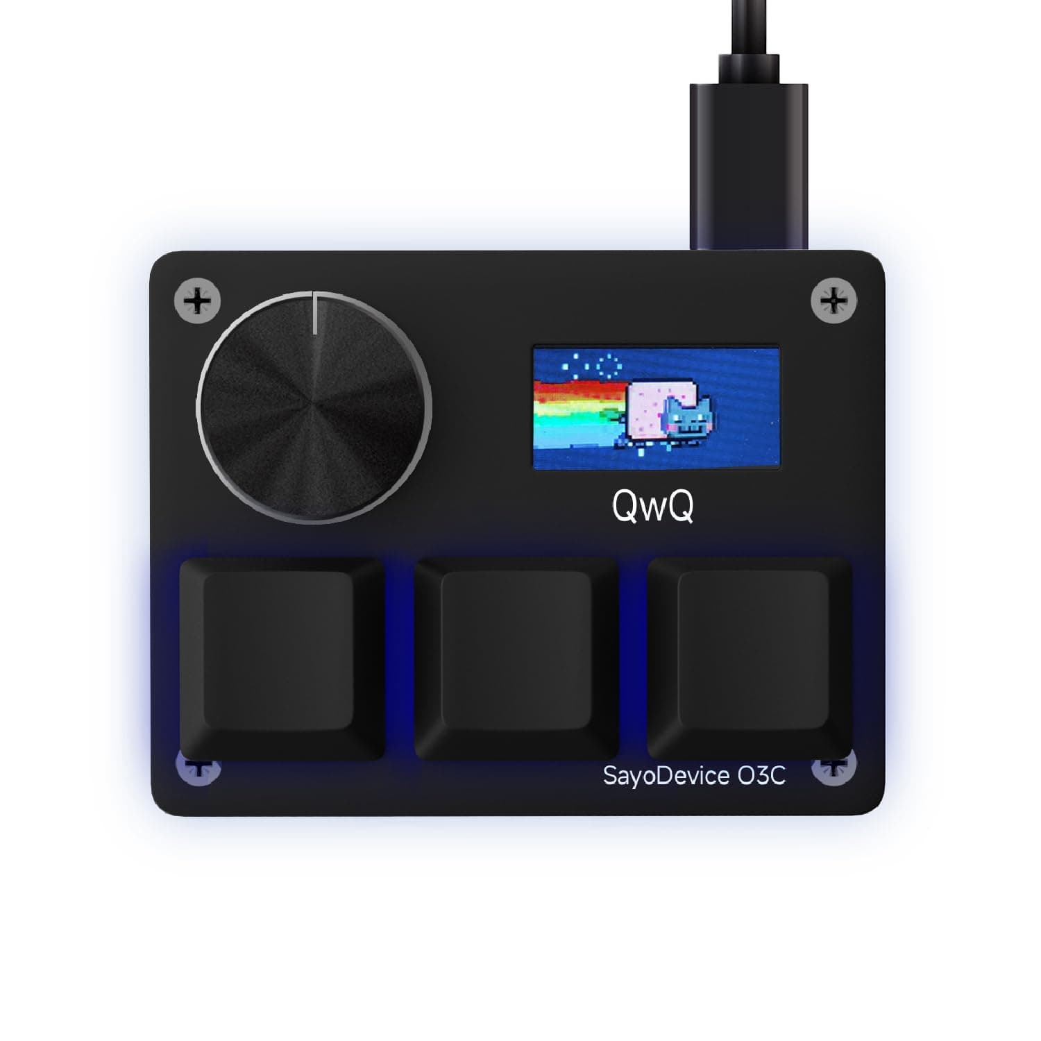 O3C Rapid Trigger Hall Effect Keyboard Suitable for OSU and Geometry Dash Rhythm Game Macro Keypad with Magnetic Linear Switches (Black, Outemu Pink Switch)