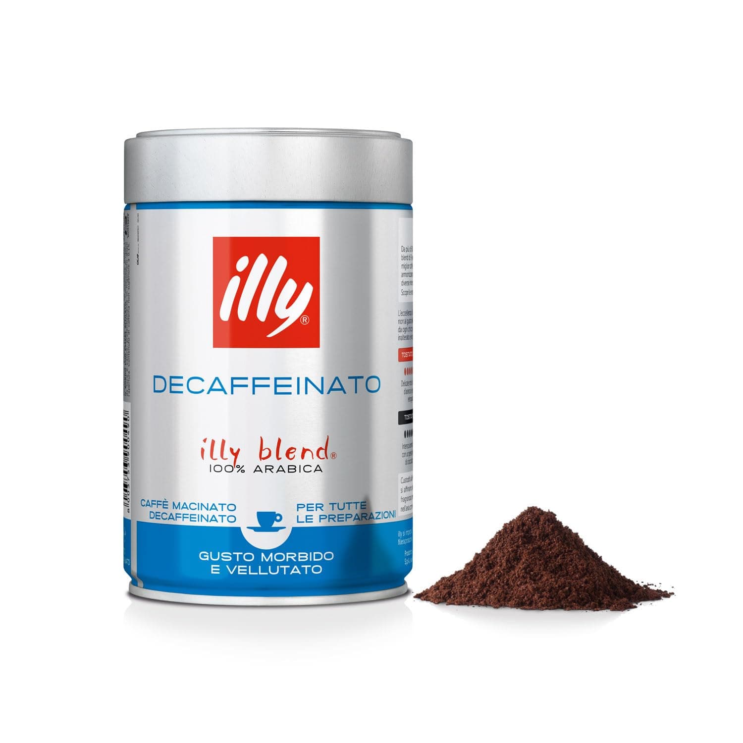 Illy decaffeinated ground coffee, 8.8oz can