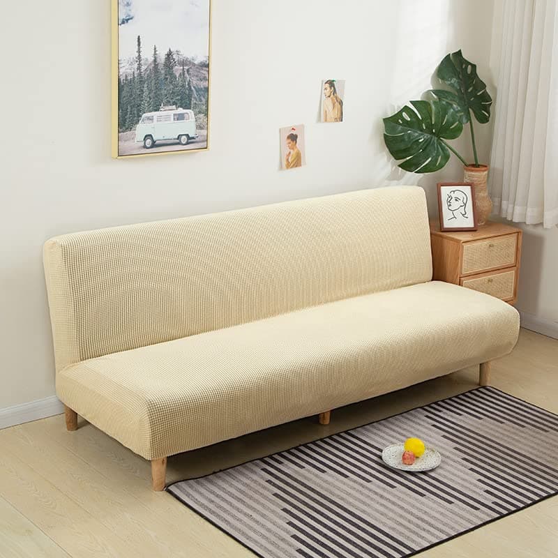 PE® New Solid Corn Velvet unisofa Cover Sofa Bed All-Inclusive Japanese Elastic Sofa Cover (8)