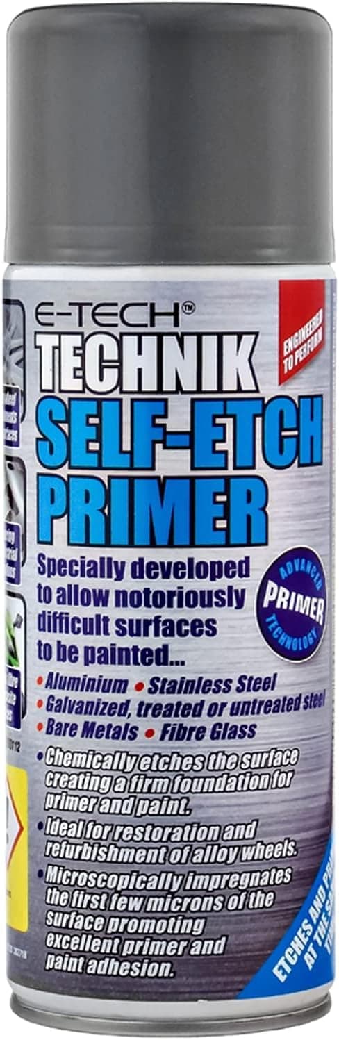 E-TECH Technik Self-Etch Primer - 400ml - Ideal for restoration and refurbishment and alloy wheels