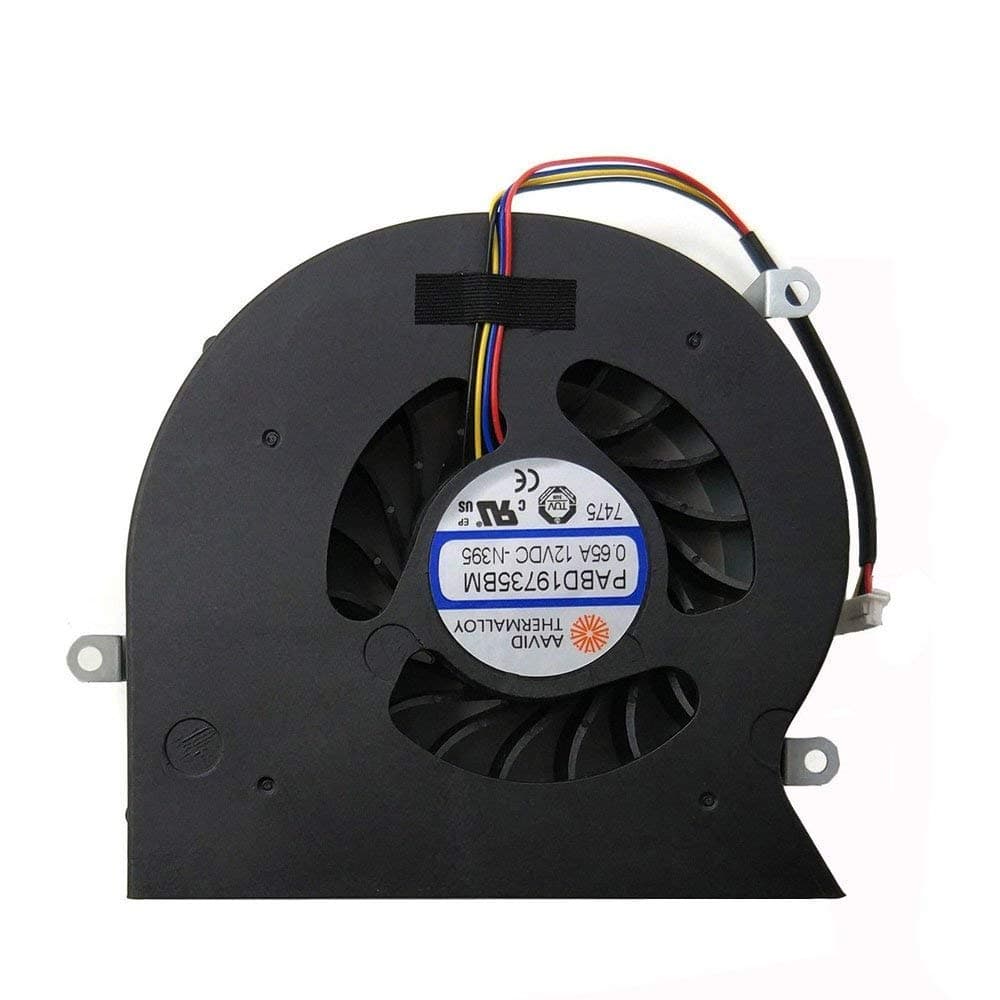 Tested Replacement CPU Cooling Fan for MSI MS-16L1 MS-16L2 MS-16L3 GT62 GT62VR 6RE GT62VR 7RE Terrans Force S5 S6 S5-A1 Series, Compatible Part Number PABD19735BM-N322 N395 12V 0.65A 4Pin