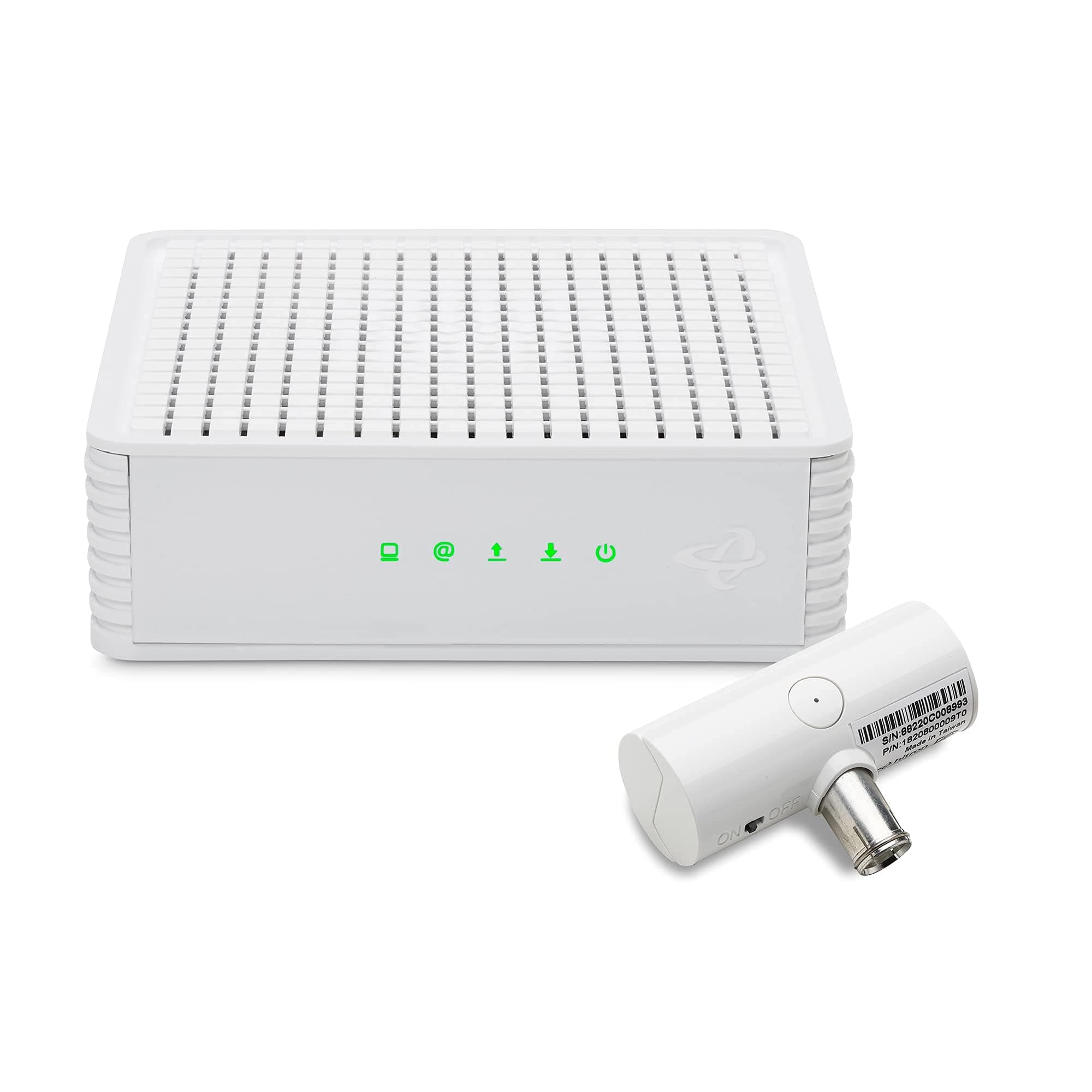 HitronDOCSIS 3.1 Cable Modem Essentials Bundle Including Coaxial (Coax) Tester for Easy Set Up | DOCSIS Plans Up to 6 Gbps | One Gigabit Ethernet Port | Coax Signal Testing Model # CODA, DSS-01