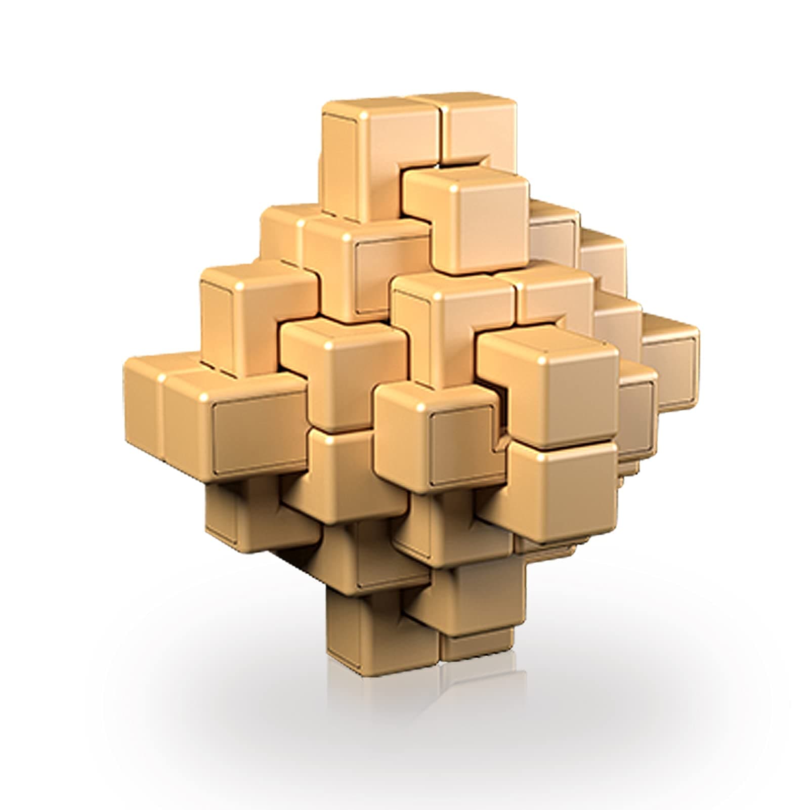 3D Brain Puzzle Teaser Kongming 24 Lock (Upgraded Version),eco-Friendly materil,Logic Test and Handheld Disentanglement Games, Durable Plastic Educational Toys for Kids and Adults