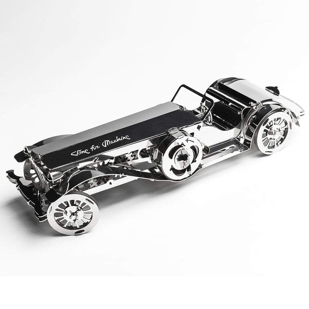 Time For Machine Glorious Cabrio2 - Moving Wind-Up Retro Car 3D Puzzle for Adults - Beautiful Metal Model Car Collectible | DIY Construction Set of a Vintage Car