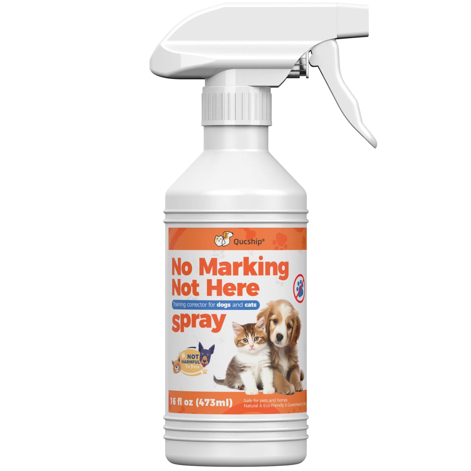 Qucship Safe Dog Spray - Training Stay Away Solution - Not Here Dog Spray, Safe and Effective to Stop Inappropriate Urine 16oz