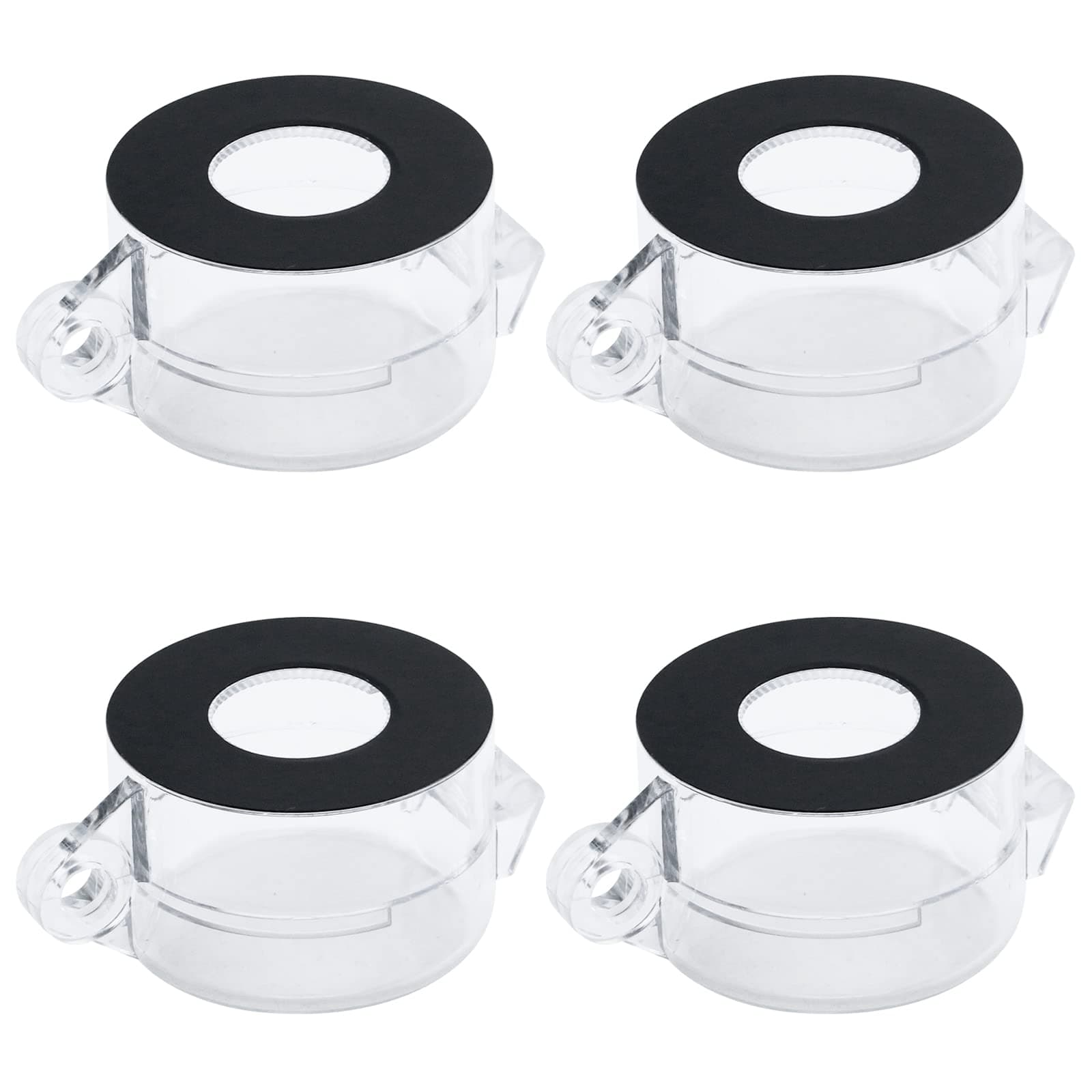 Antrader 4-Pack Protective Cover Round Push Button Switch Protector Clear for 22mm Diameter Push Button Switch