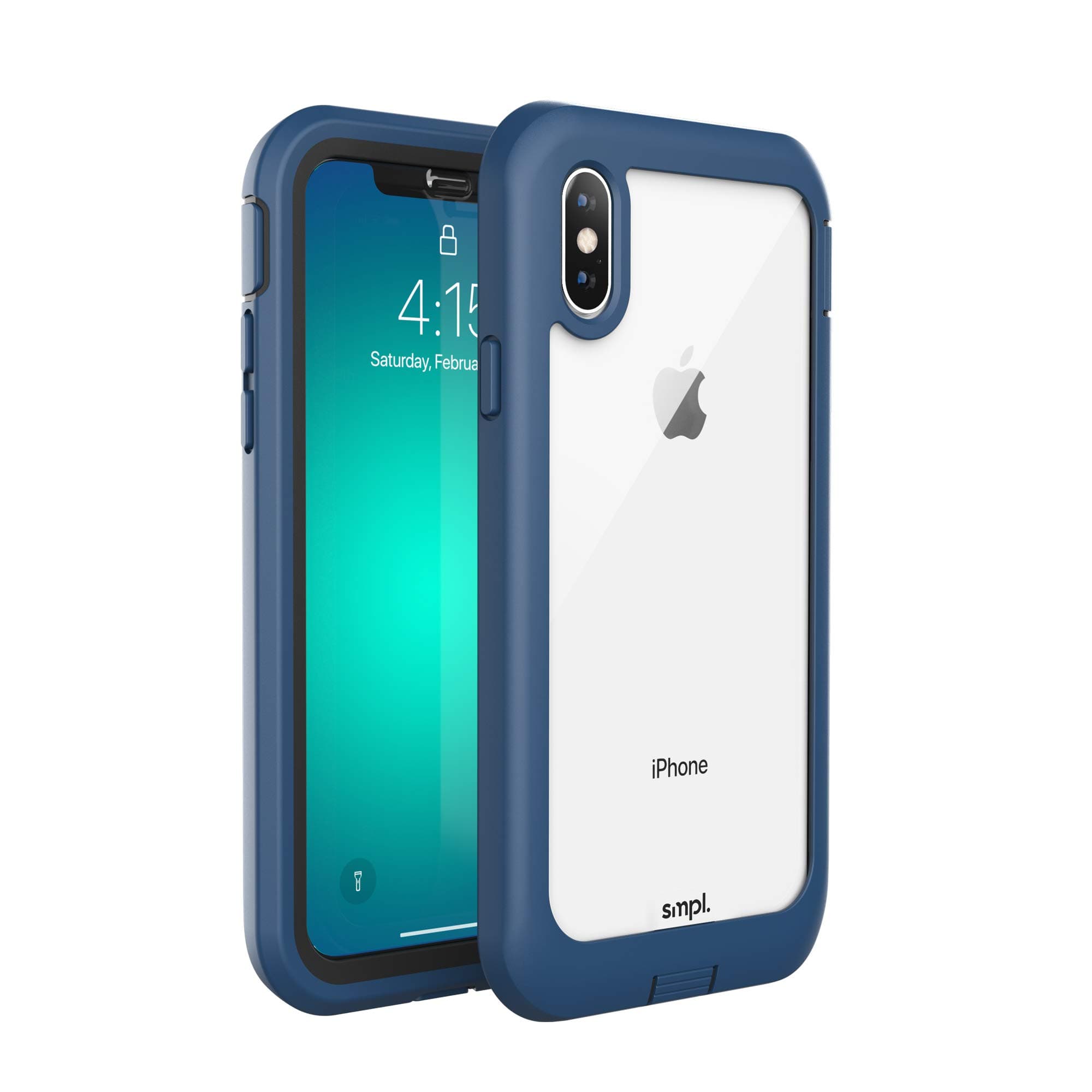 SMPL iPhone X/Xs Drop Proof, Lightweight, Protective Wireless Charging Compatible iPhone Case - Navy