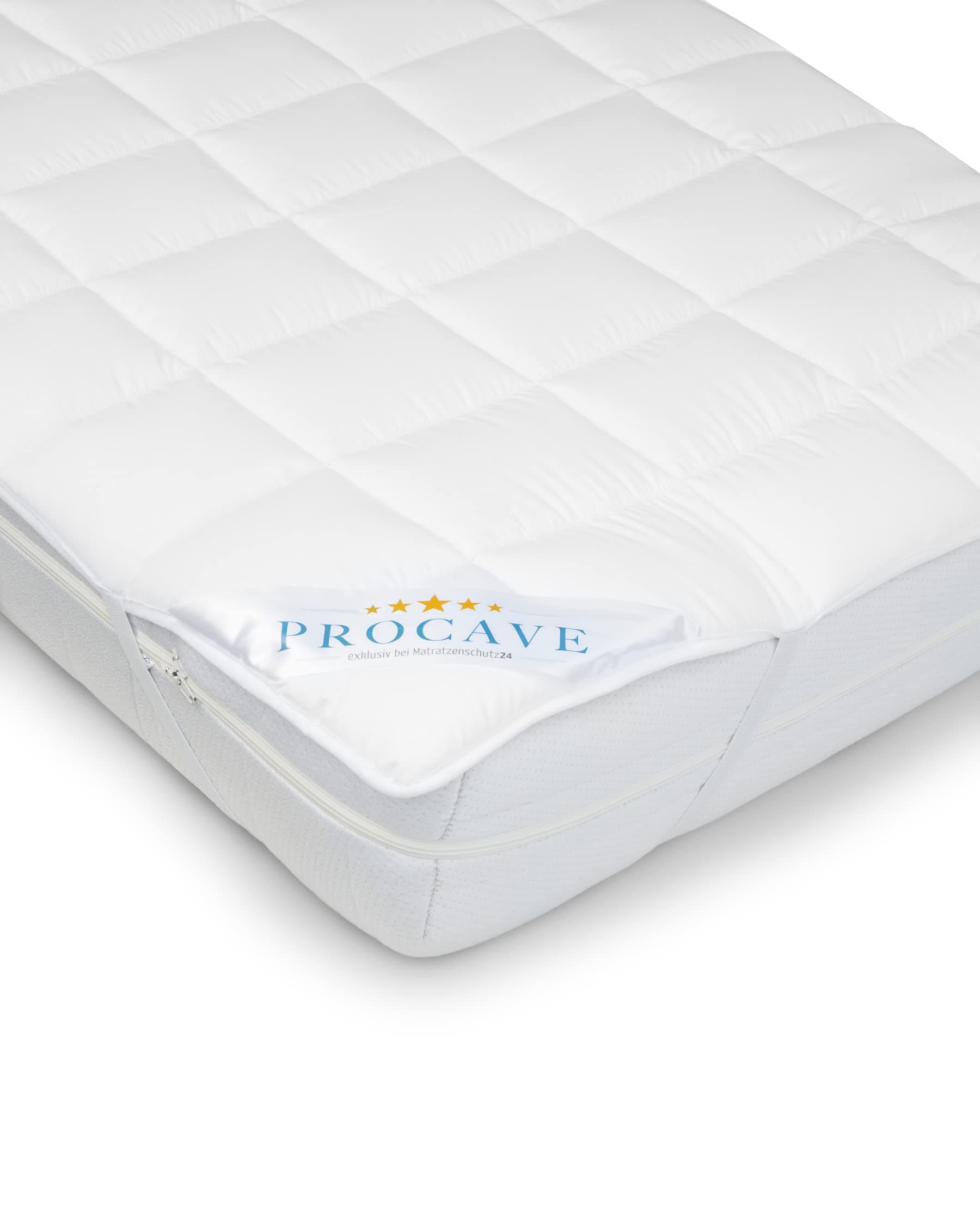 PROCAVE Micro-Comfort, Microfiber Mattress Protector, Soft Touch Mattress Cover, Breathable Microfiber Mattress Topper, Made in Germany, 90x190 cm