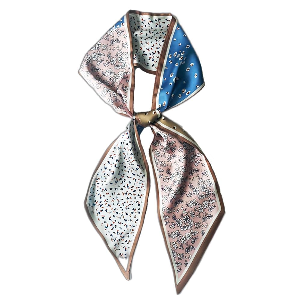 シルクヘッドスカーフ ヘアファッション 女性用ヘッドラップ 軽量ネクタイ