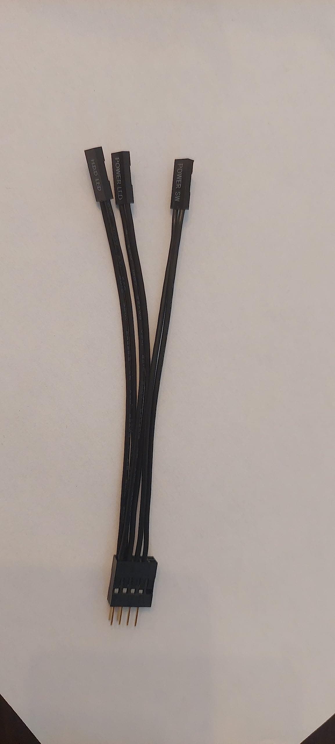 Generic Front Panel Adapter Cable, 28 Pin, Black, Male-to-Male, 5V DC, 0.5A, Indoor, PC Compatible