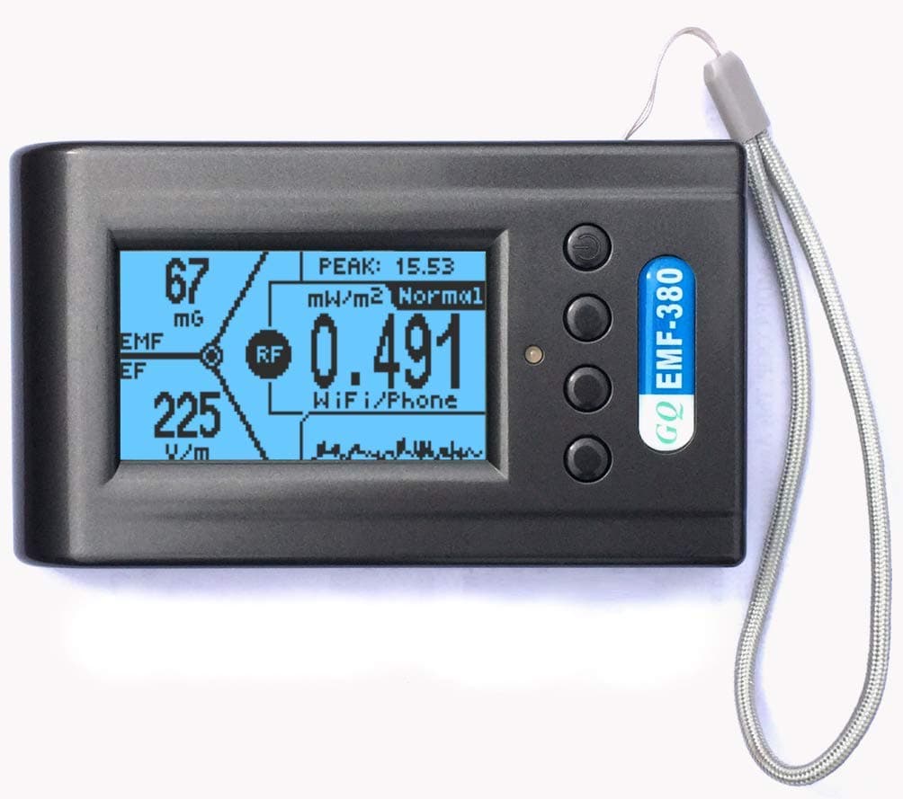 Advanced EMF-380 V2 Multi-Field Electromagnetic Radiation 3-in-1 EMF ELF Meter RF Spectrum Analyzer Ghost Cell Tower Smart Meter WiFi Hidden Spy Camera Signal Bug Detector RF up to 8G