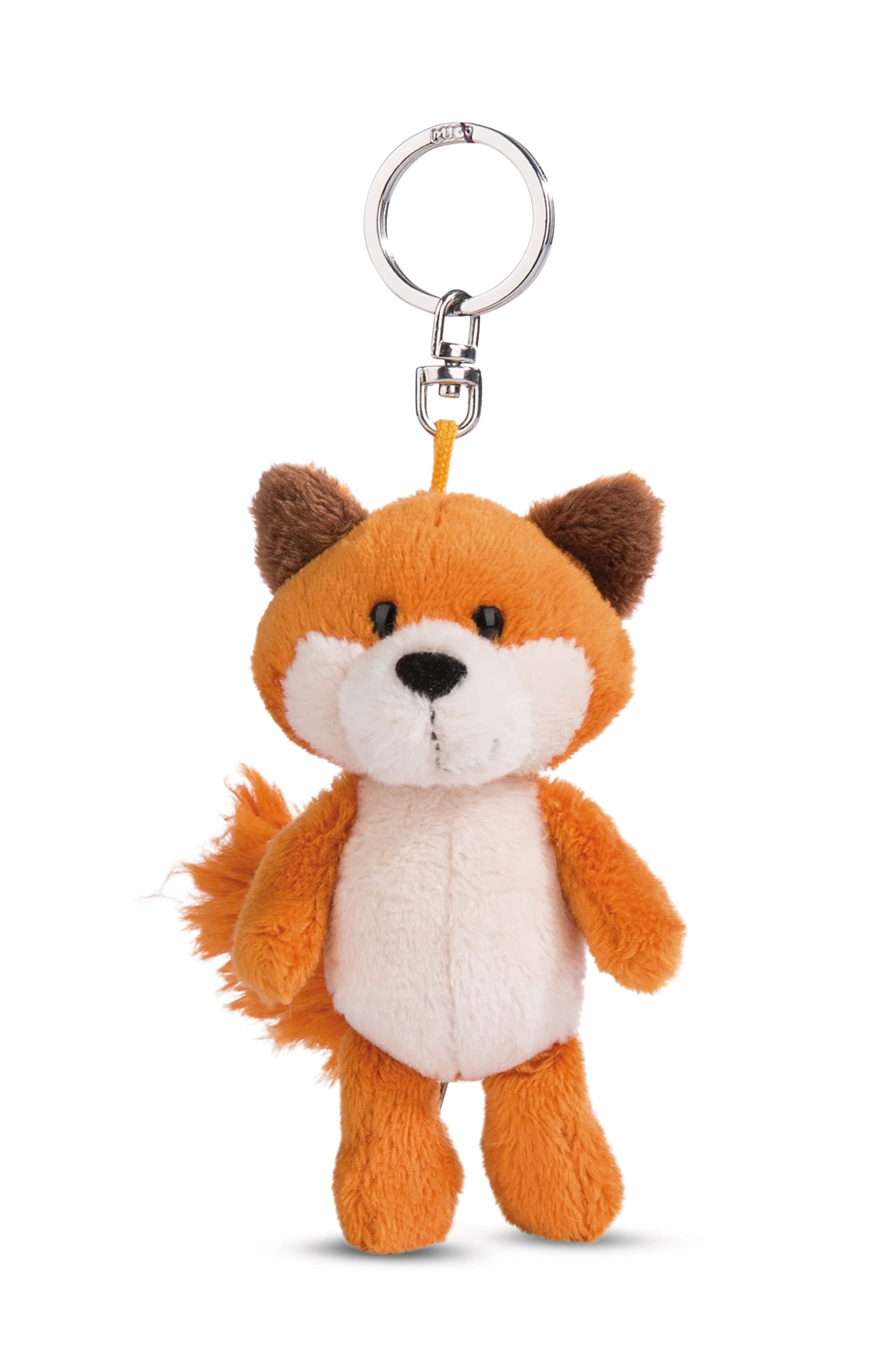 Nici 49140 Fox Fridalie 10cm Orange-Sustainable Companion Cuddly Animal Pendant Lanyard, Ring & Key Holder, 10 cm