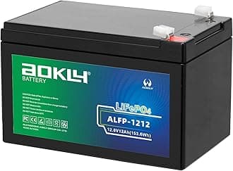 12V 12Ah Power Wheel Battery Replacement, Deep Cycle LiFePO4 5000+ Cycles Lithium Iron Phosphate Kids Ride on Toys Battery