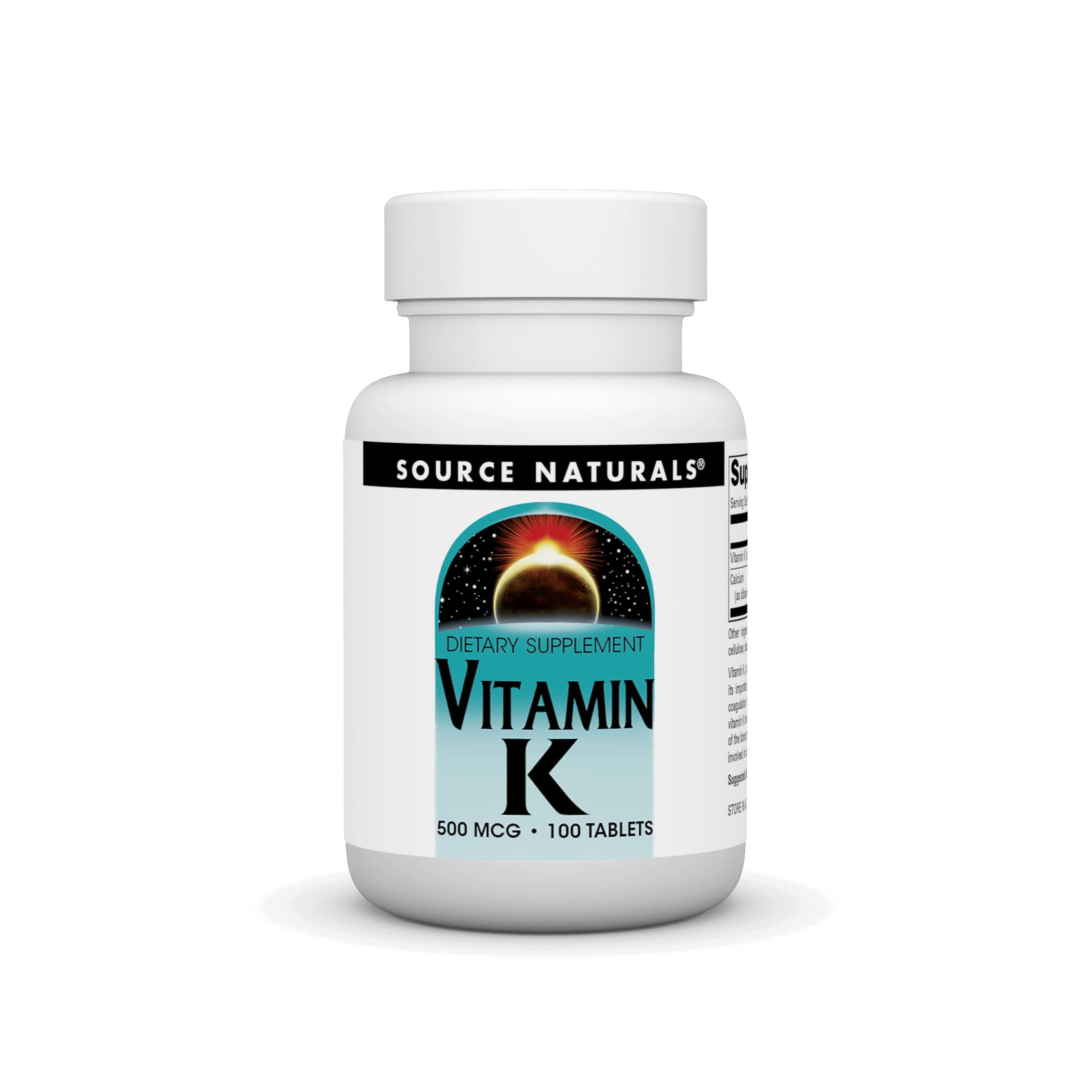 Source Naturals Vitamin K - 500 mcg - 100 Tablets