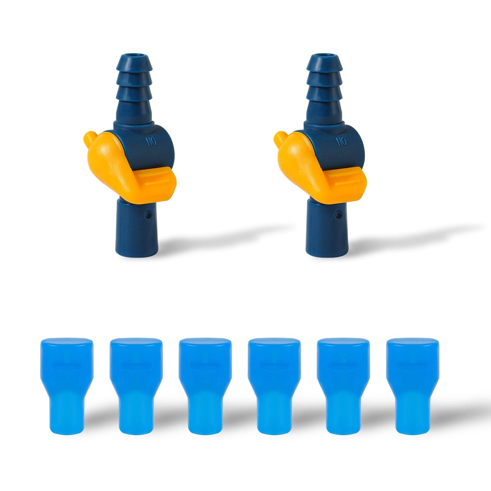 2pcs Pass-Through Hose Connectors and 6pcs Bite Valve Replacements Set for Camelbak, Mouthpiece Replacements for Camelbak Accessories Replacement for Camelbak Tube Hydration Bladder