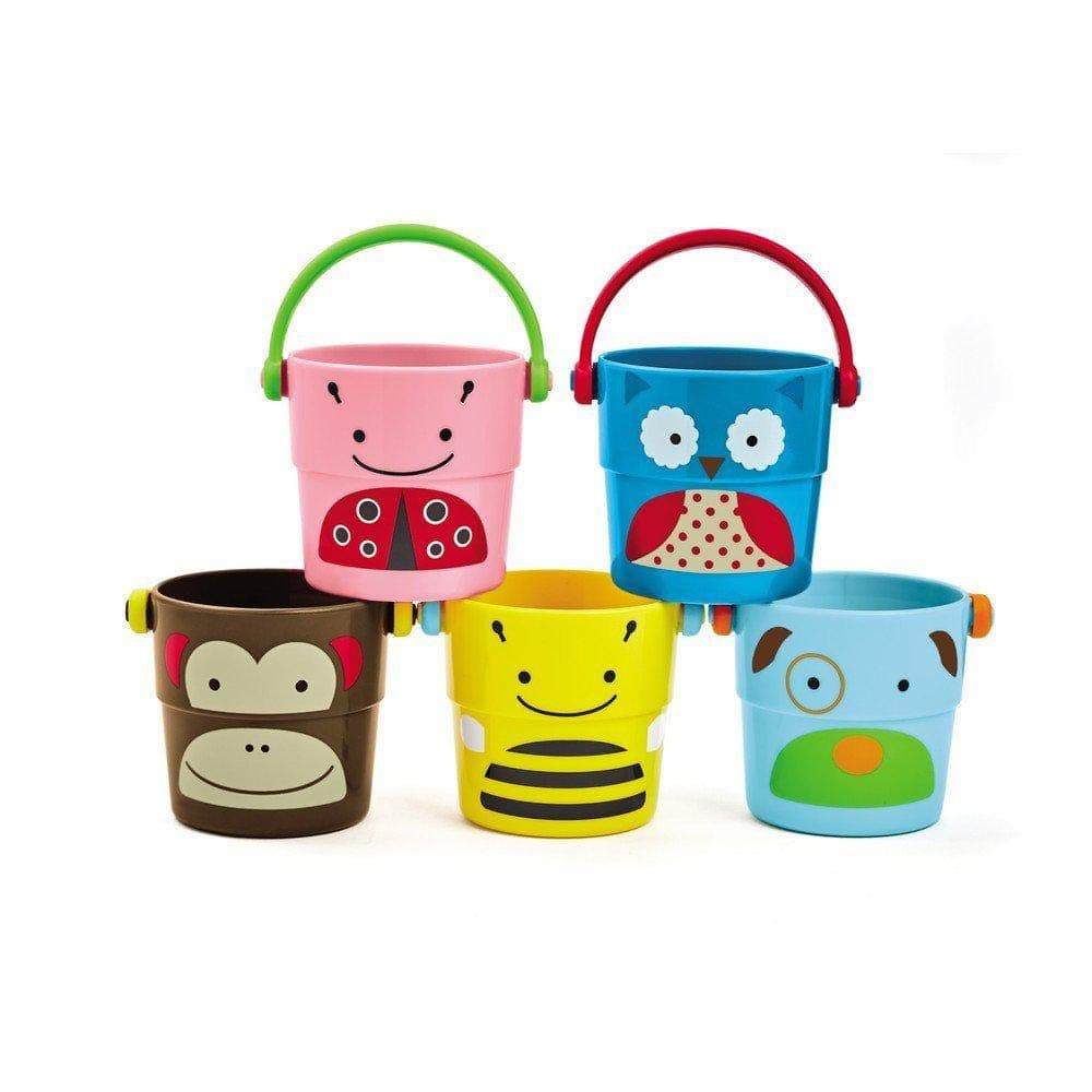 Zoo Stack and Pour Buckets, Rinse Cups, Multi