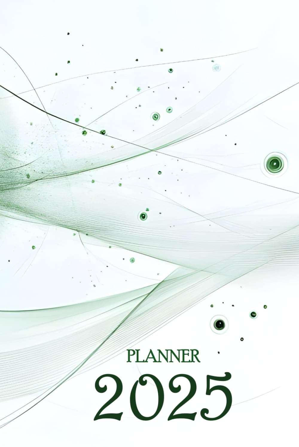 British Planner 2025 Week to View: A5 Weekly Diary Full Year Organiser. UK Holidays. Universe. Green. Vertical