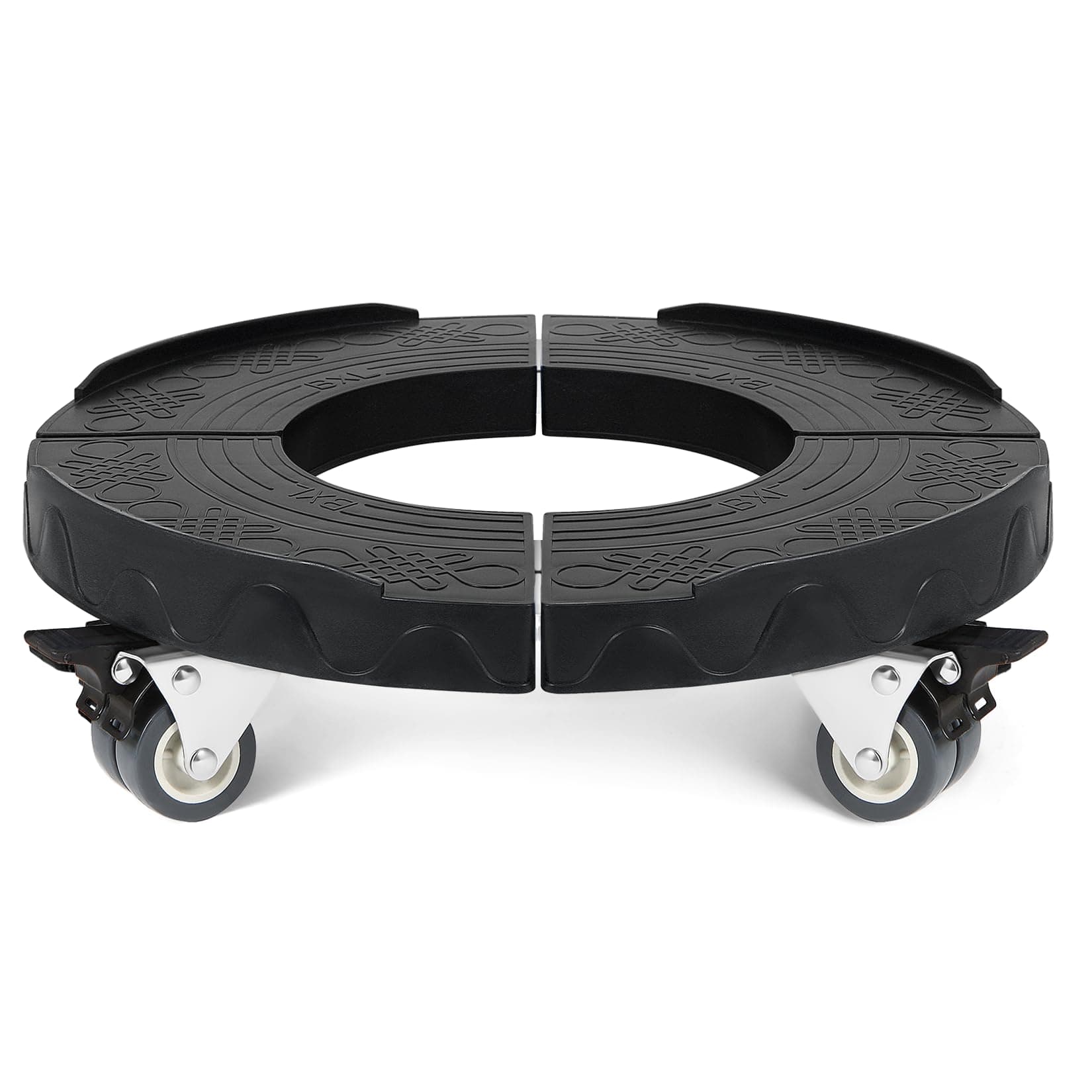 W B D WEIBIDA Trash Can Dolly Wheels Adjustable 15-19 Inch Round Roller with 4 Wheels Drum Cart Heavy Duty 440lbs Keg Truck Large Barrel Dollies Multi Functional Rolling Stand Plant Caddy