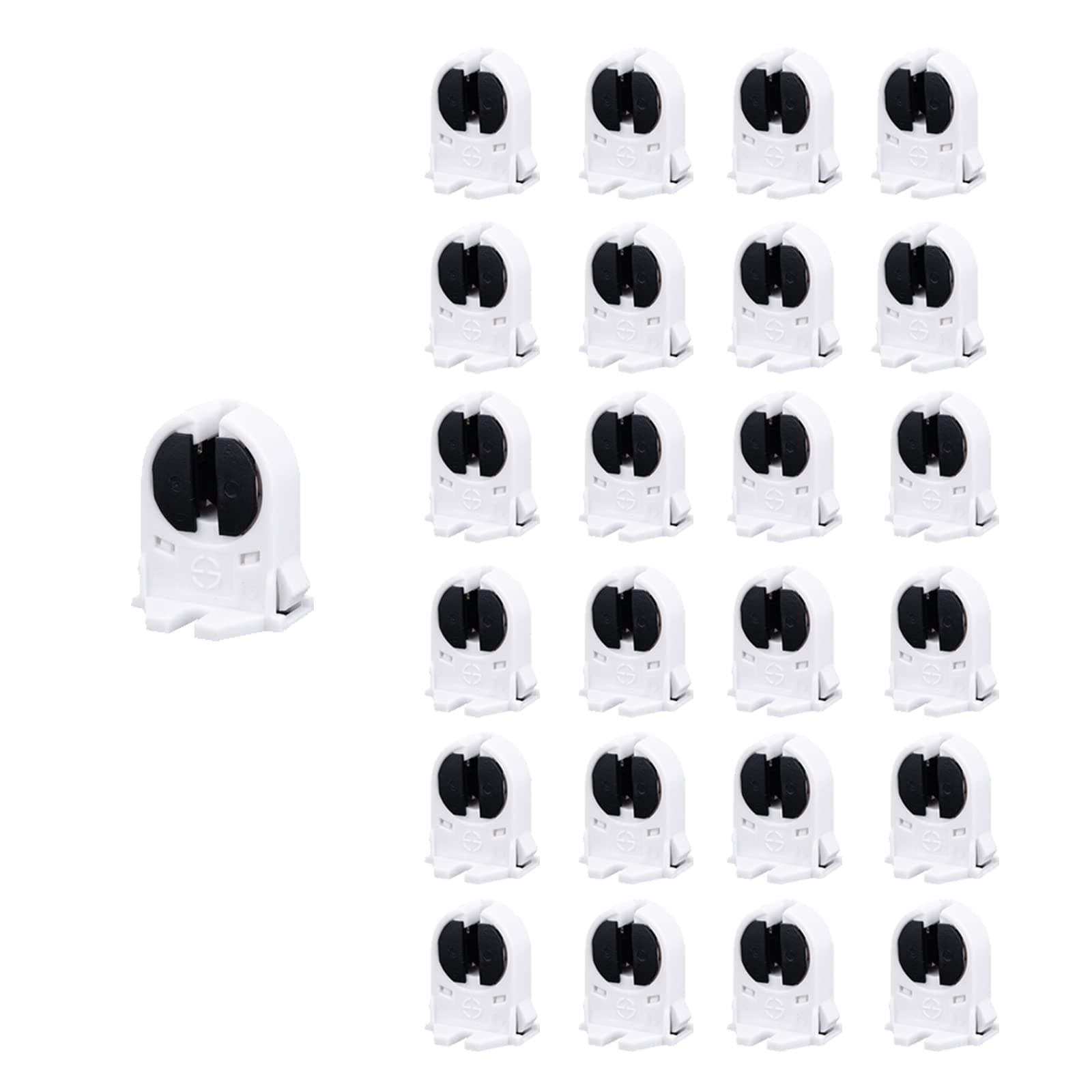 T5 Lamp Holder T5 Light Socket G5 Base Non-shunted Fluorescent Lamp Socket, VDE Listed T5 Sockets,24 Pack