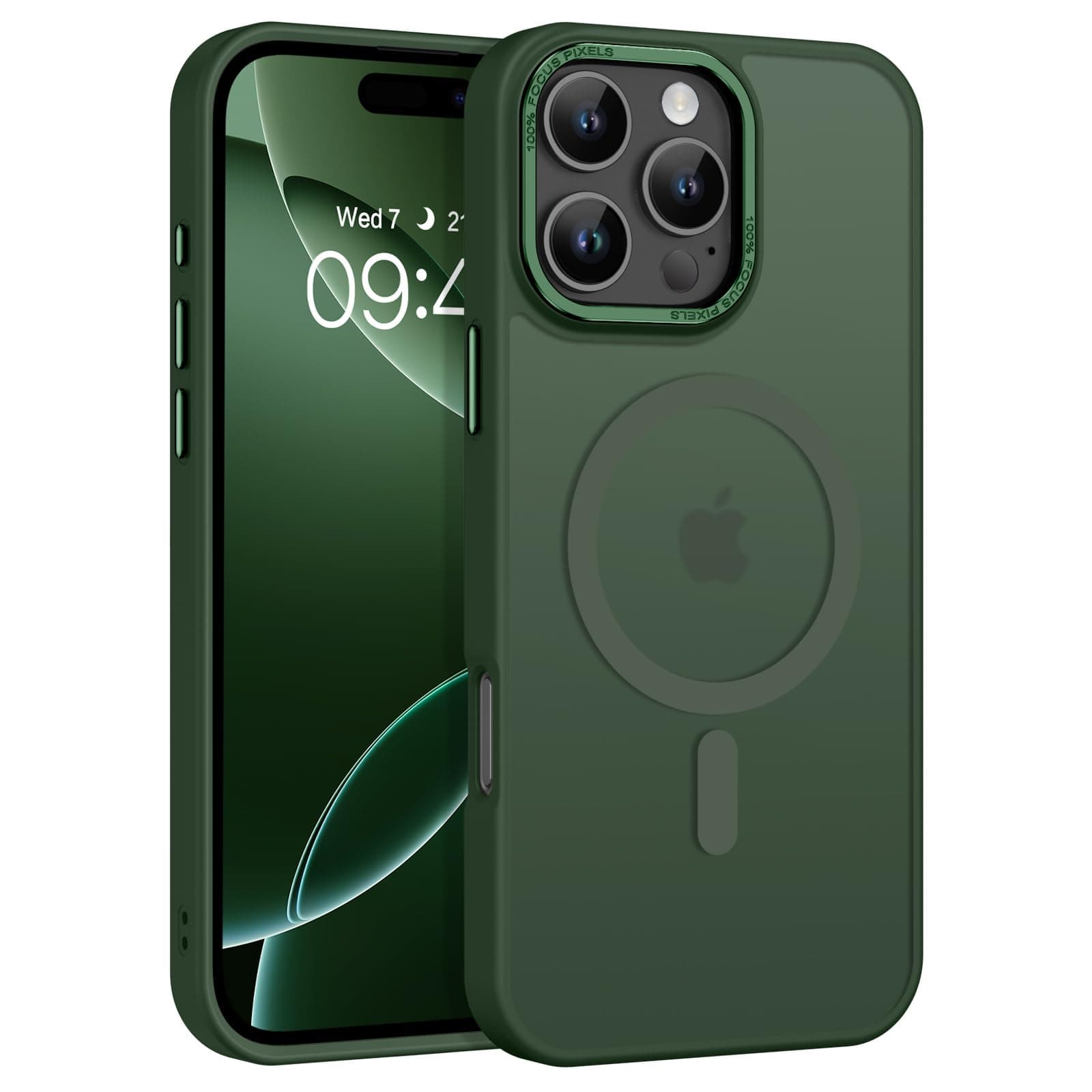 BENTOBEN Magnetic for iPhone 16 Pro Max Case,(Compatible with MagSafe) (Military Grade Drop Protection) Slim Translucent Matte Shockproof with Anti-Fingerprint Phone Case 6.9",Green