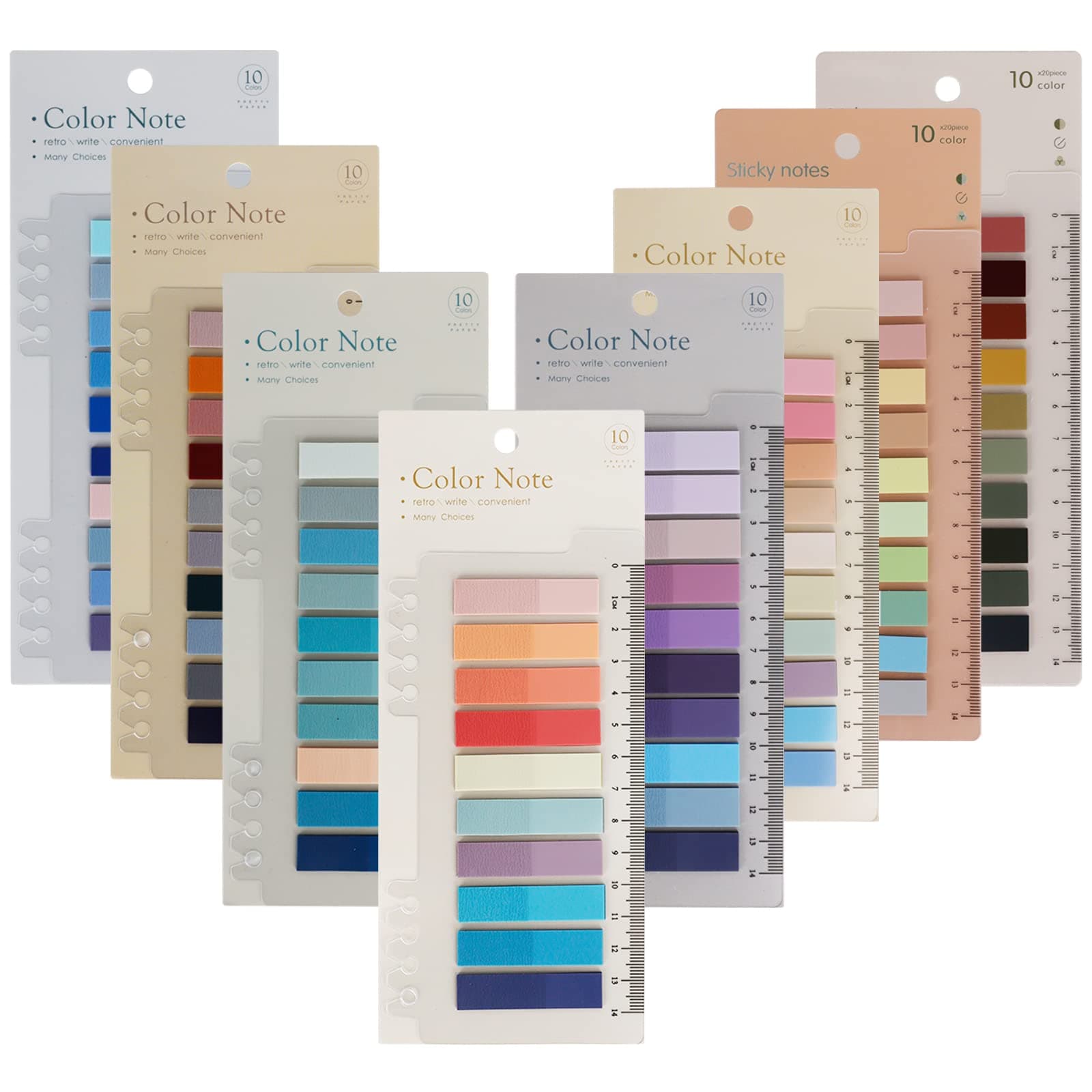 1600PCS Sticky Index Tabs, Annotation Book Markers Tabs, Tabs for Annotating Books Supplies, Writable Page Notes, Morandi Aesthetic Sticky Tabs for Reading File Classify Page Marking