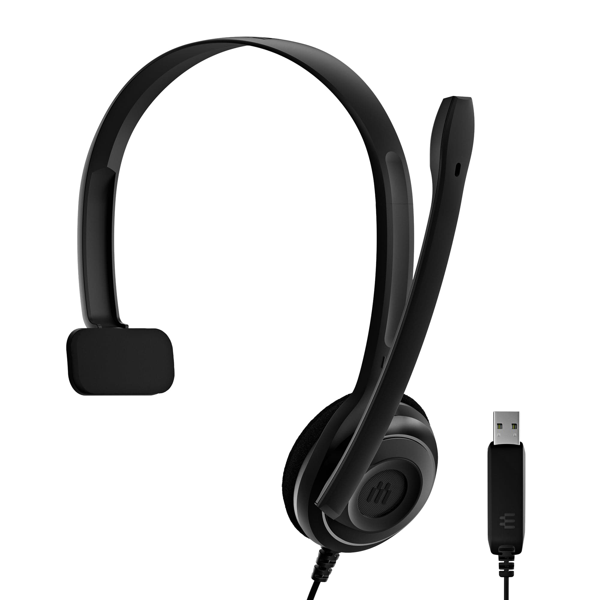 Sennheiser PC 7 USB - Lightweight On-Ear Single-Sided Headset - Wired - Passive Noise-Cancelling Microphone for Internet Telephony and E-Learners - Mac, PC, & Laptop Connectivity