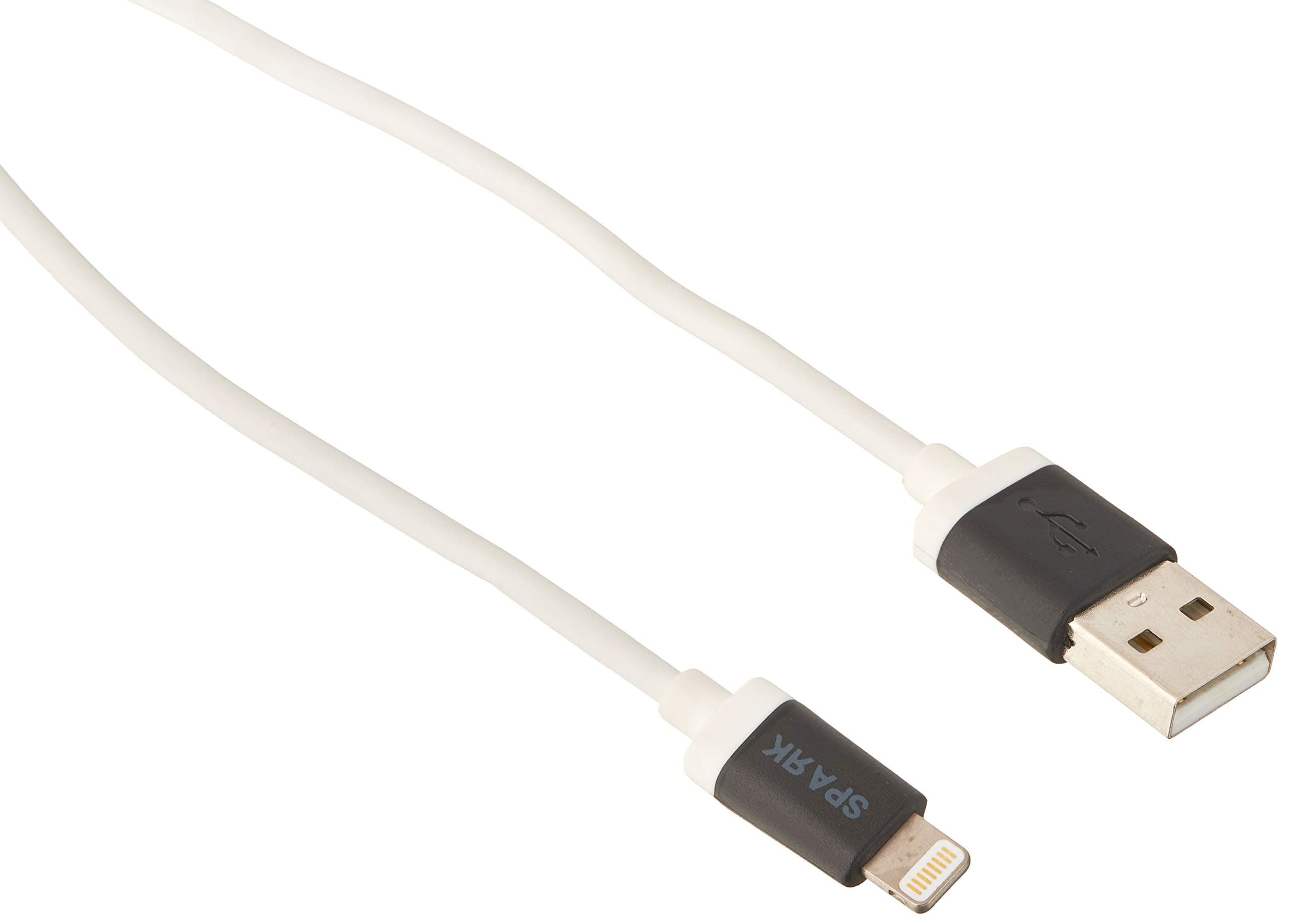 Spark Electronics MFI (Made for iPhone) Apple Certified Charging Data Cable Charger for iPhone 7/7 Plus 6/6 Plus - Retail Packaging - White