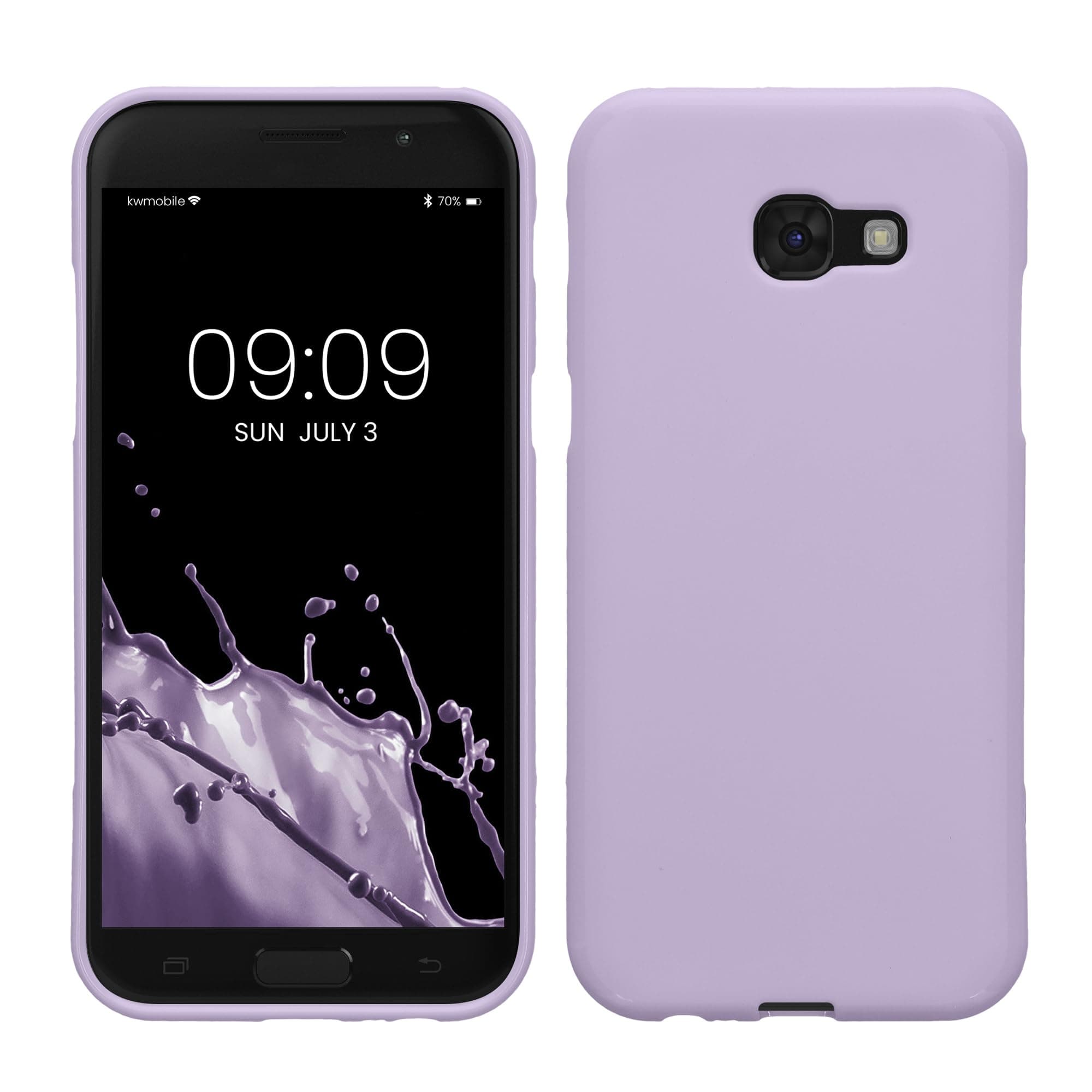 kwmobile Case Compatible with Samsung Galaxy A5 (2017) Case - Soft Slim Protective TPU Silicone Cover - Lavender