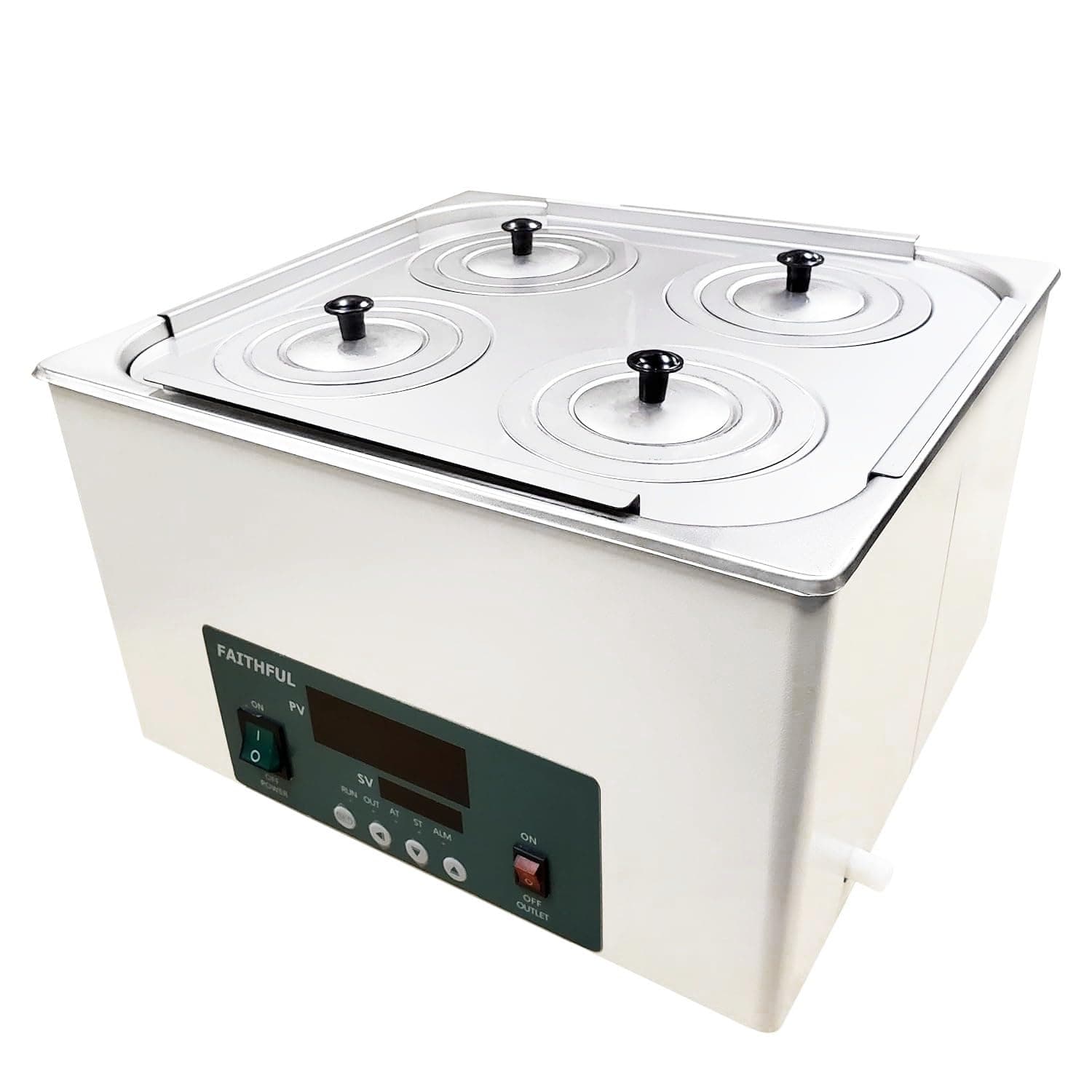 Digital Thermostatic Water Bath, 1 Chamber with 4 Openings, 12 L Capacity, 110V