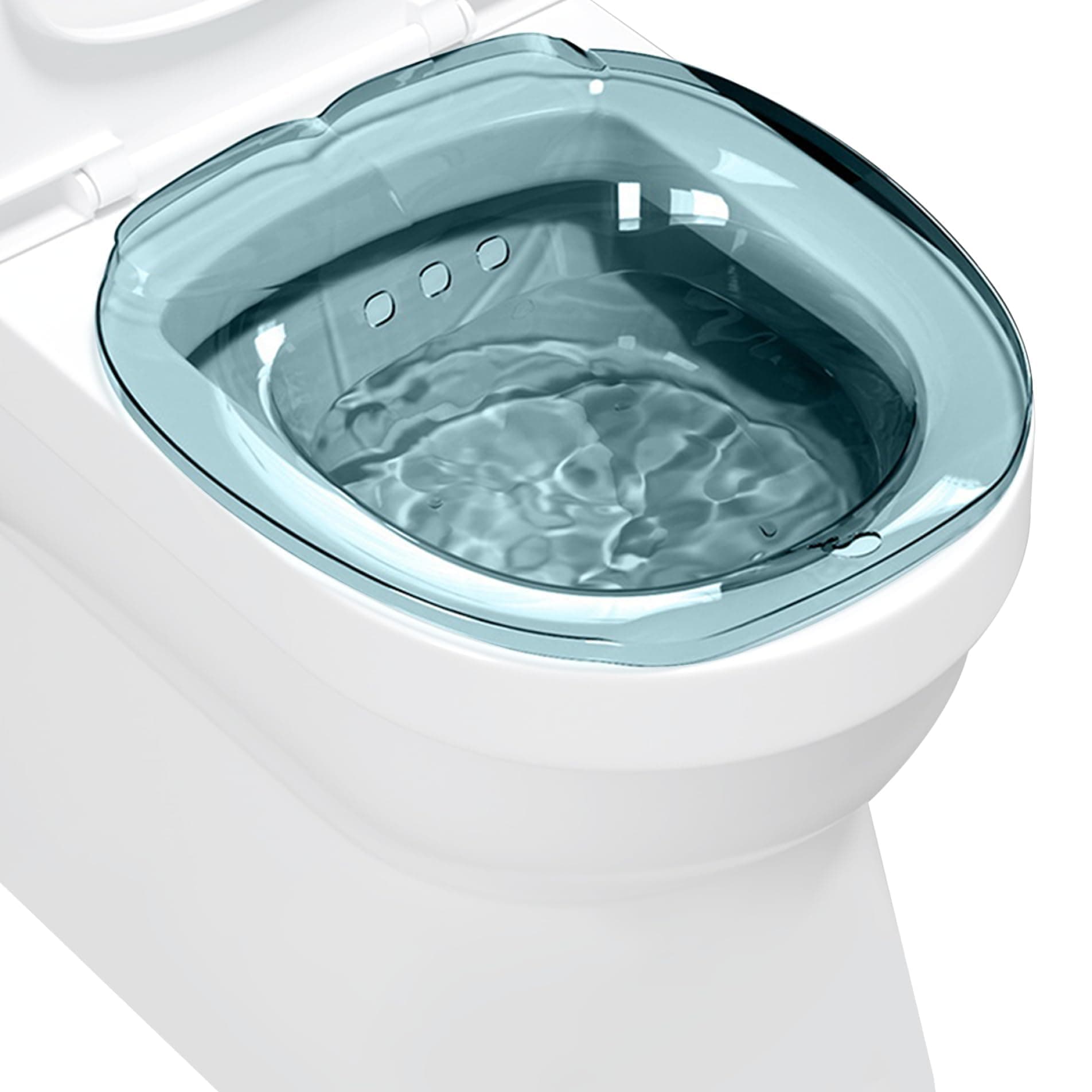 Azonee Foldable Sitz Bath Basin With Removable Cleaner - Deepened Tub With Hanging Hole, Flusher for Toilet Hemorrhoids - Pregnant Women Private Care