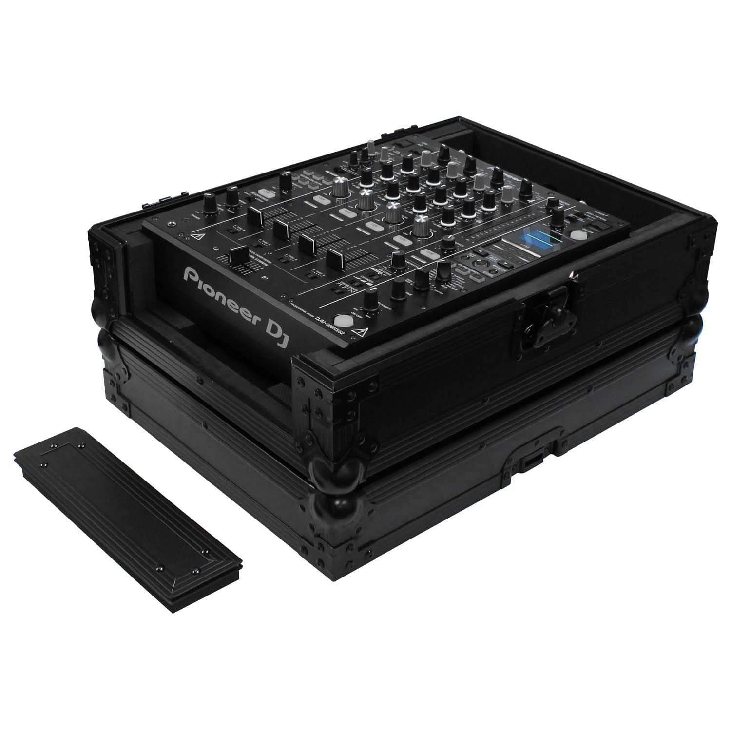 Odyssey Universal Black 12" Format DJ Mixer Flight Case with Extra Deep Rear Cable Compartment