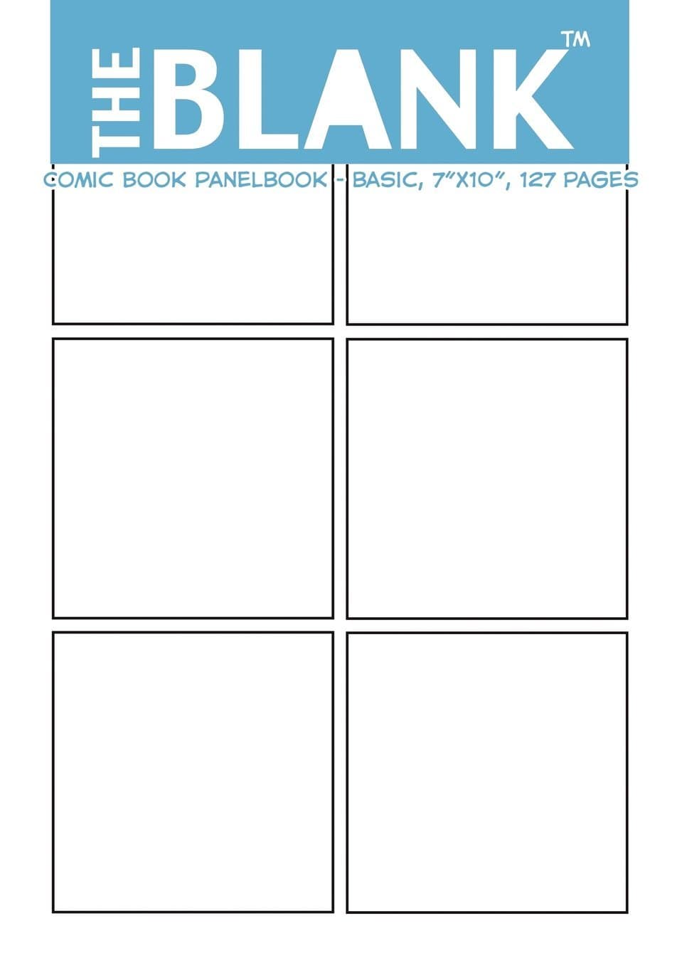 The Blank Comic Book Panelbook - Basic, 7"x10", 127 Pages