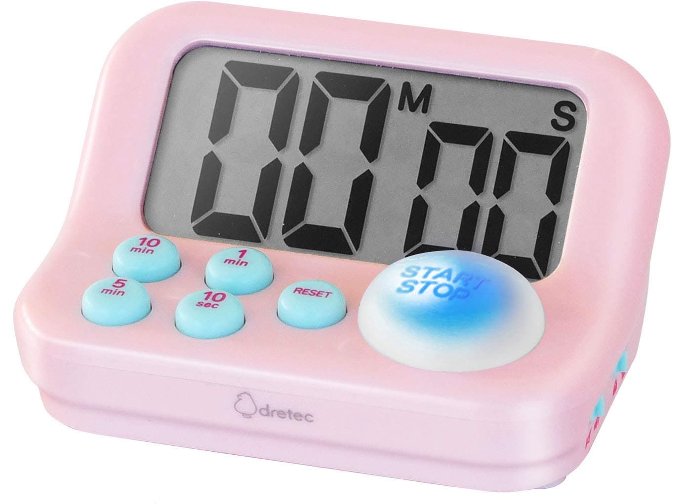 dretecpomodoro Timer, Productivity Timer, for Studying,exam, for Kids, Large Display, Large Button, Pink