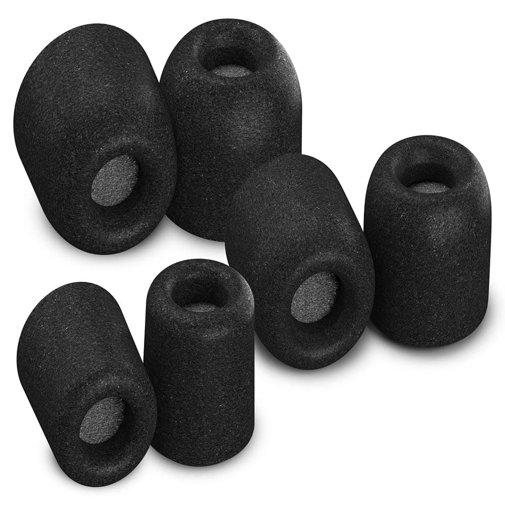 Comply Isolation Plus Tx-400 Memory Foam Earphone Tips with WaxGuard, Noise Cancelling Soft Replacement Earbud Tips, Secure Fit (S/M/L, 3 Pair), Black, 19-40200-11, Quietcomfort 20, Small/Medium/Large