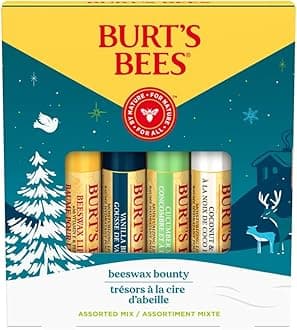 Burt's Bees Lip Balm Gift Set, Beeswax, Vanilla Bean, Cucumber Mint, Coconut & Pear, Lip Balm Multipack, 4x4.25g