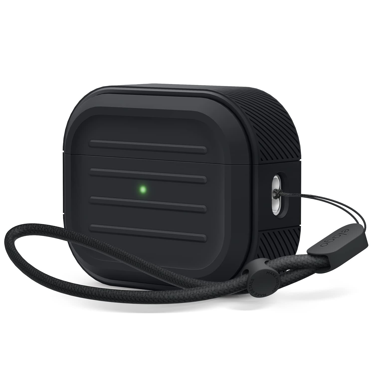 elago Armor Case Compatible with AirPods Pro 2nd Generation Case Cover - Compatible with AirPods Pro 2 Case, Lanyard Included, Supports Wireless Charging, Shock Resistant, Full Protection (Black)
