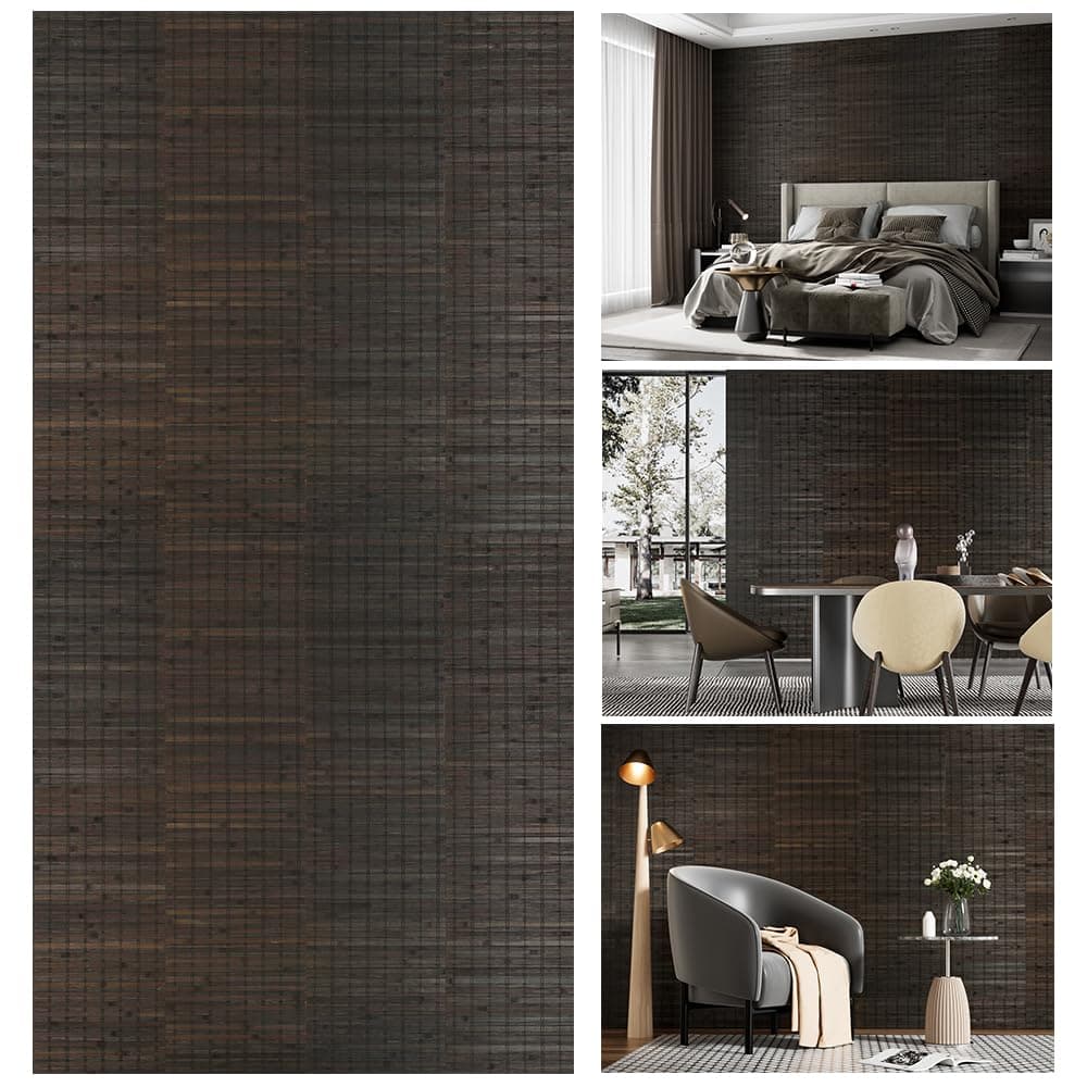 SINGULARWOOD Bamboo Wall Panel for Home Decor,Wall Cladding and Covering,Wainscoting Ceiling Wall Paneling 47.2x11.8 in(4 Pack)