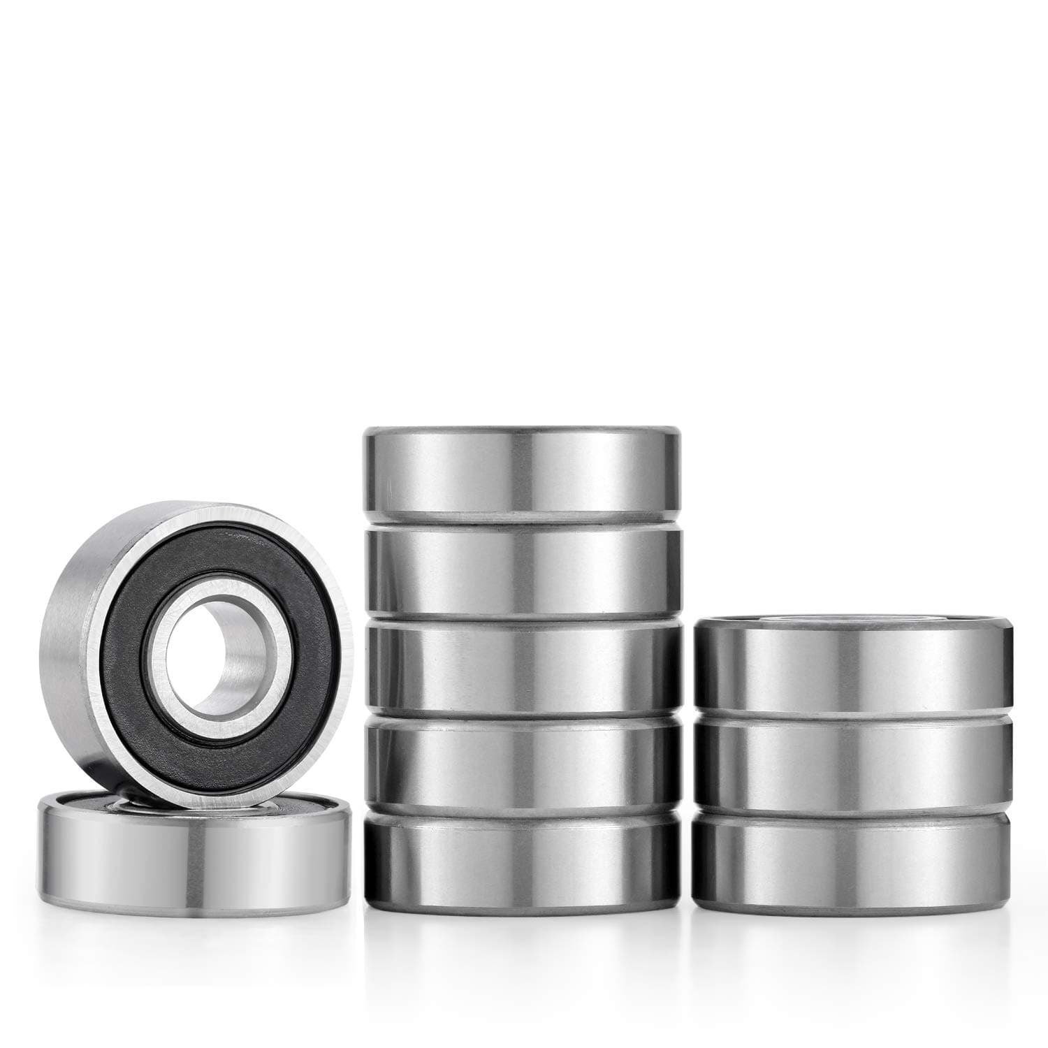 Donepart 10 Pack 6000-2RS Ball Bearings Double Seal and Pre-Lubricated Steel Bearings 10x26x8mm