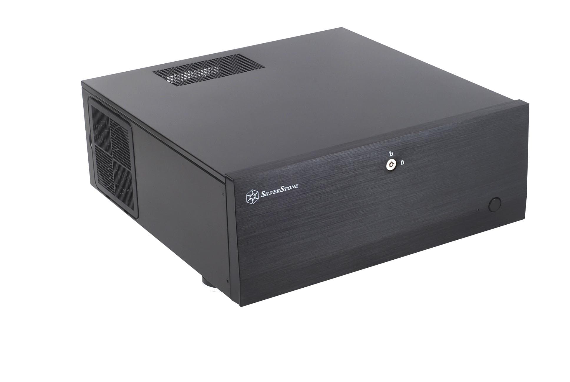 SilverStone Technology SST-GD07B-C - Grandia HTPC ATX Computer Case, Silent High Airflow Performance, USB Type C connector on I/O port, black 10180