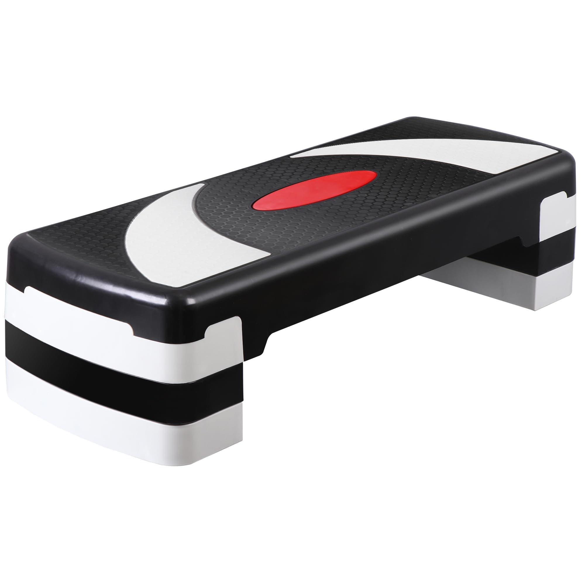 30'' Aerobics Stepper Workout Step Platform with 4" - 6" - 8" Adjustable Risers, Fitness Exercise Workout Trainer,Non-Slip Step Platform for Cardio, Core, Strength Training,Home Gym