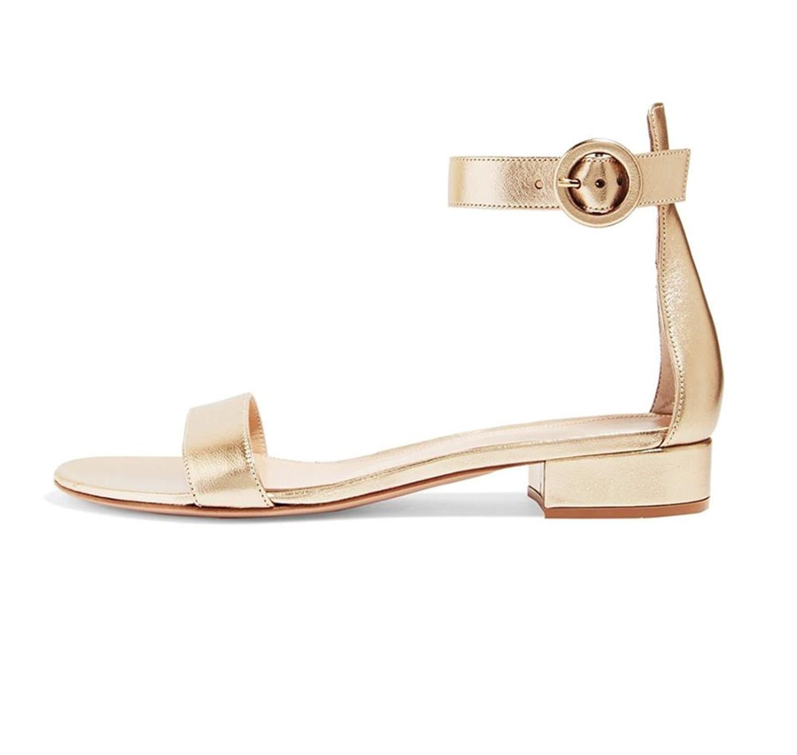 Twinkle UU Gold Silver Square Low Heels Ankle Strap Pumps Summer Style Lady Shoes Woman Gladiator Sandals