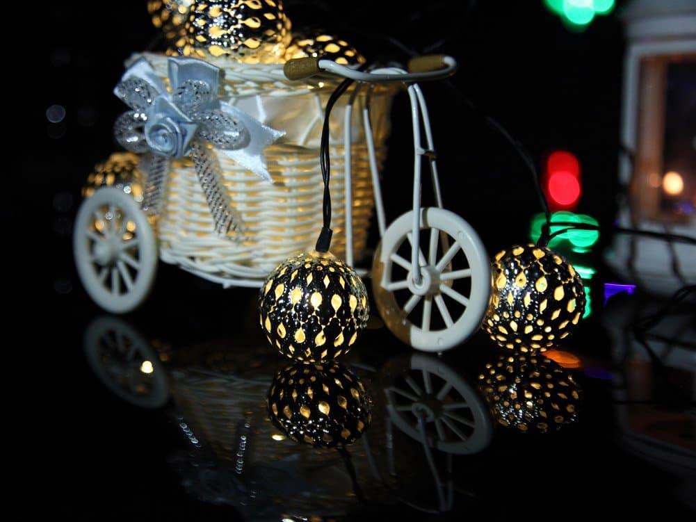 Risidor Outdoor 10 LED Moroccan Solar String Garden Decorative Lights