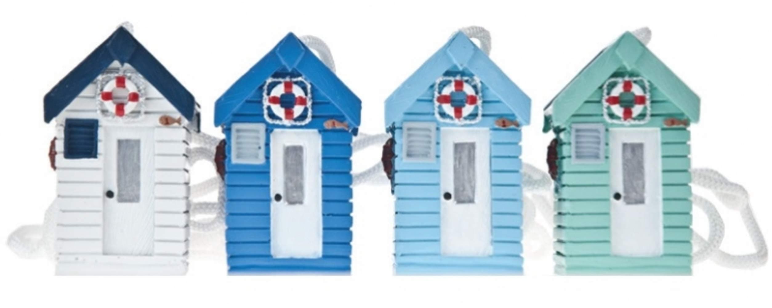 Buzz1 X Beach Hut LIGHT PULL - Colours vary - BLUE, PALE BLUE, WHITE or GREEN - 7cm - PRICE IS FOR ONE