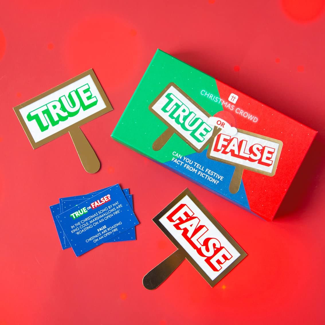 Talking TablesTrue or False Christmas Trivia Game | Fun Table Games for Families, Kids, Adults, Office Party Entertainment, Stocking Stuffer, Xmas Eve Box Filler, Gifts for Him or Her