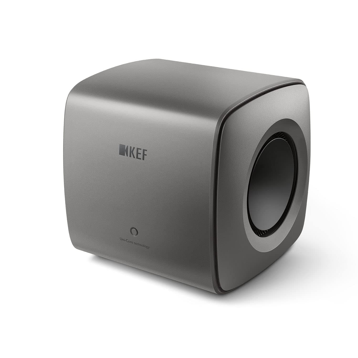 KEF KC62 Uni-Core Force-Cancelling Compact Subwoofer, Titanium Grey