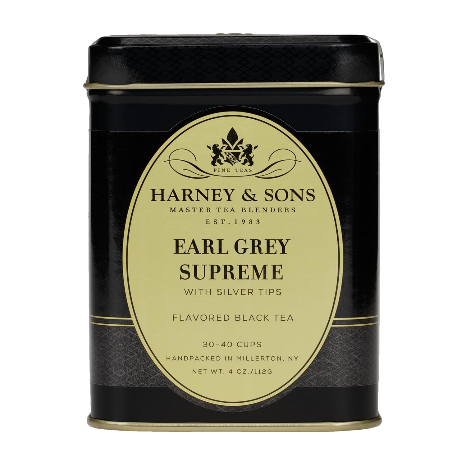 Harney & Sons Black Tea, Earl Grey Supreme with Silver Tips, 4 oz
