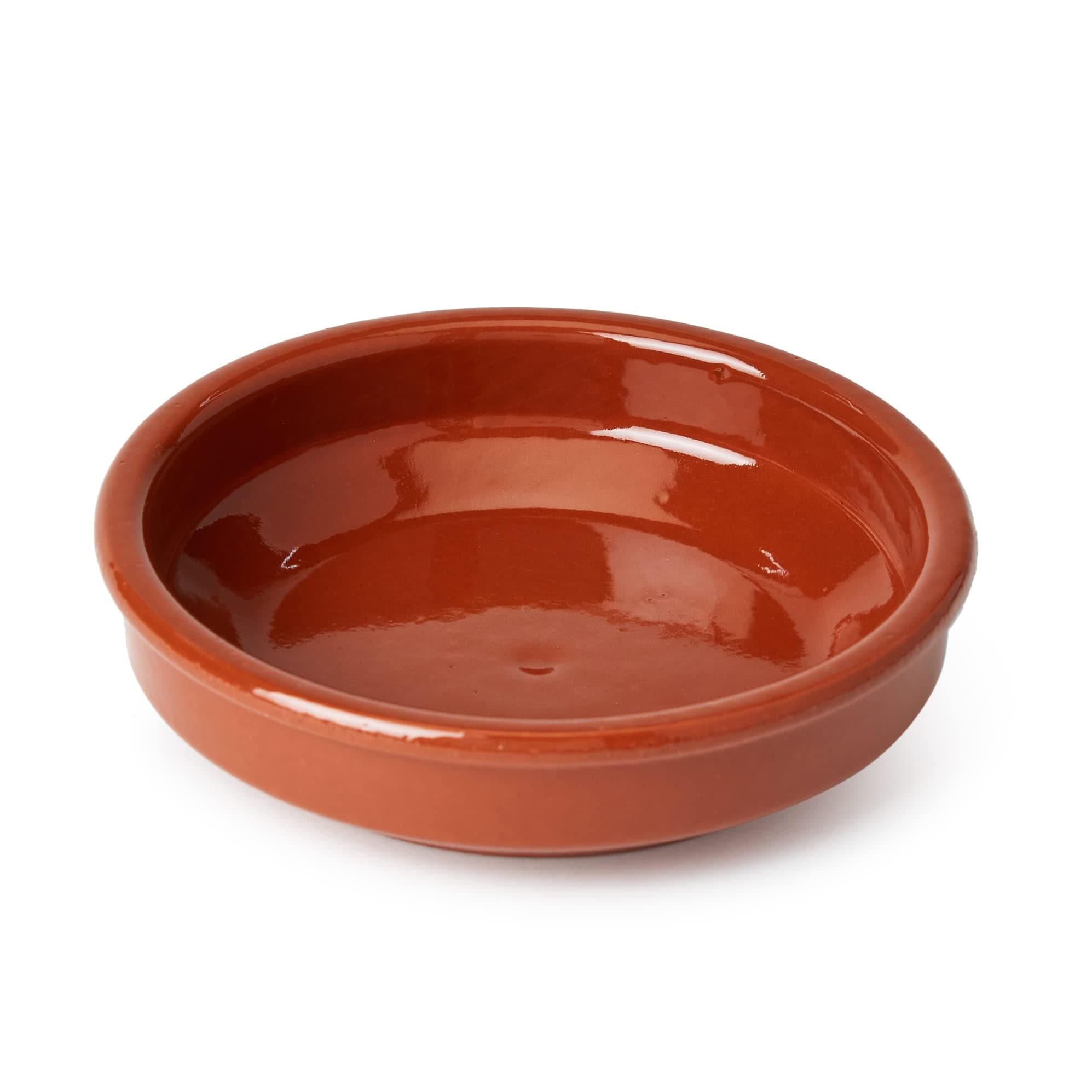 Round Deep Plate, 14 cm Diameter, Brown