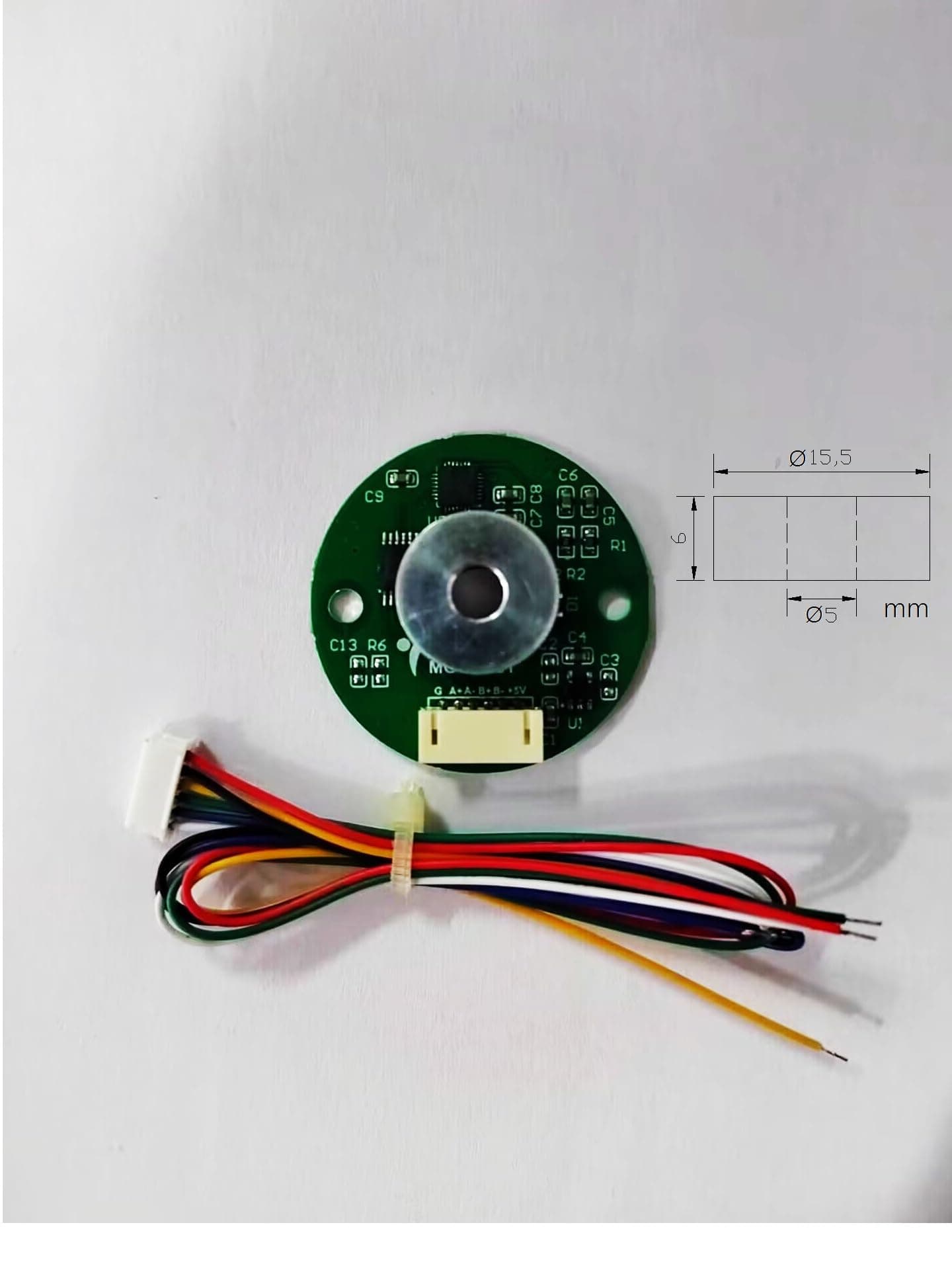MGT010-42ST magnetic encoder for stepper Motor and bushless DC Motor Incremental output DC 5V 1000 PPR (MGT010-42ST 15.5 * 5 * 6)