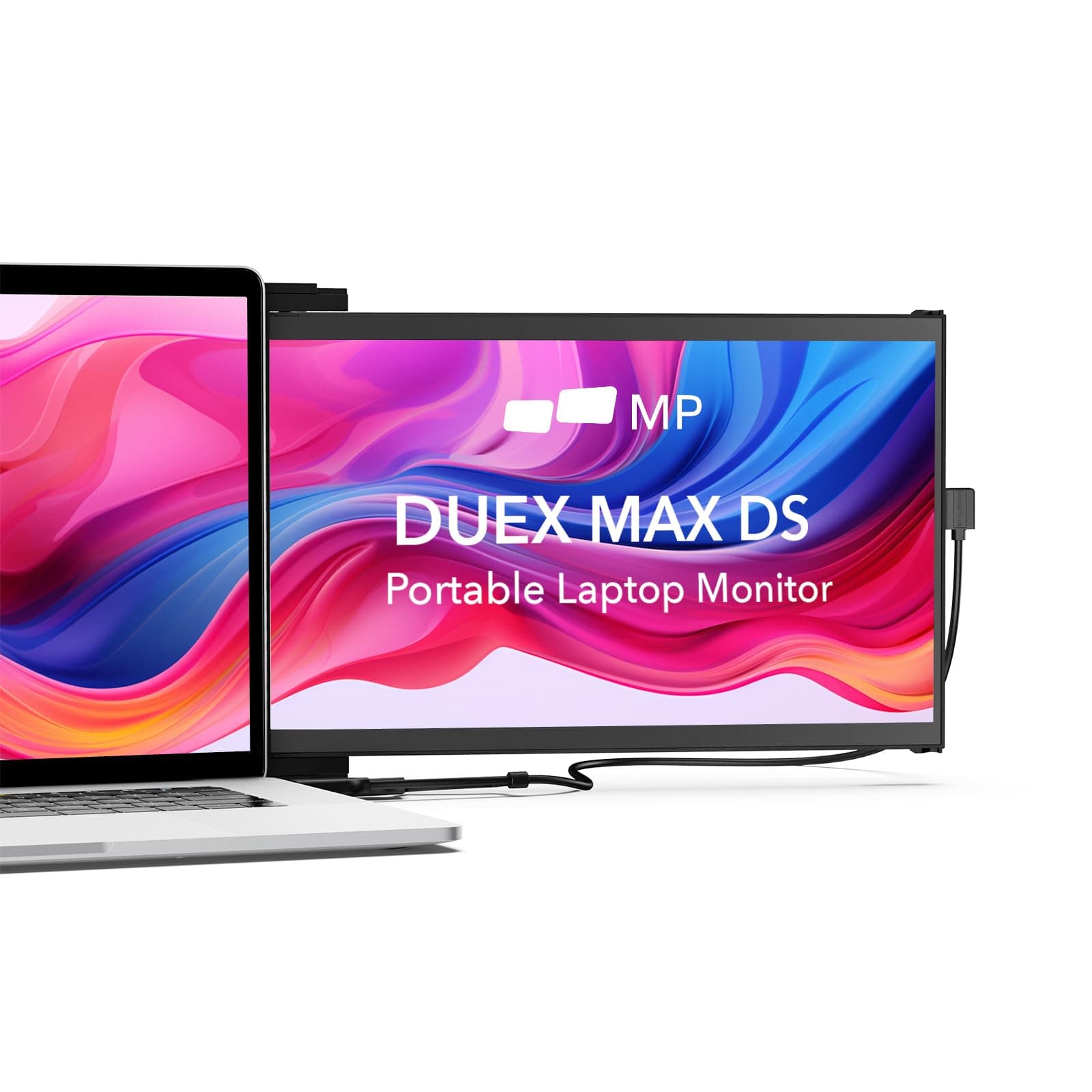 Mobile Pixels Duex Max DS 14.1'' Laptop Screen Extender, Full HD FHD 1080P Portable Monitor,USB Type-C/HDMI Port for 14-17 '' Laptop, Compatible with Windows/Mac/Android/Switch(Dual Monitor)